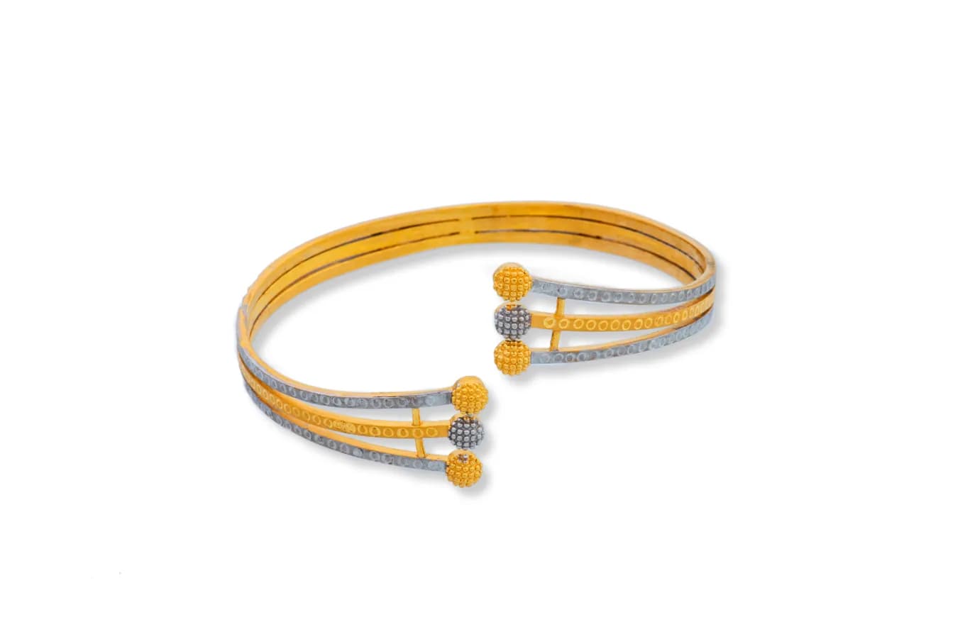 THE SPARKLE TRIO GOLD BANGLE