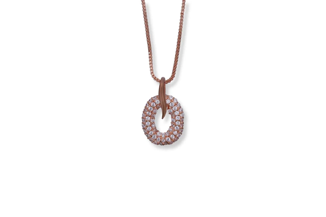 92.5 Silver Zircon Orbit Pendant
