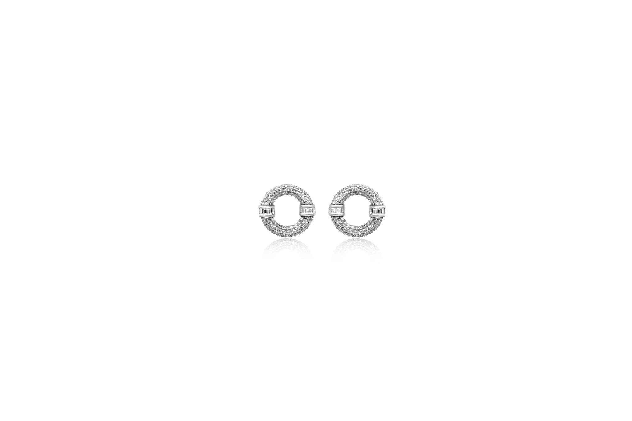 Diamond halo stud earrings(18k with natural diamonds) – handcrafted gold EARRINGS