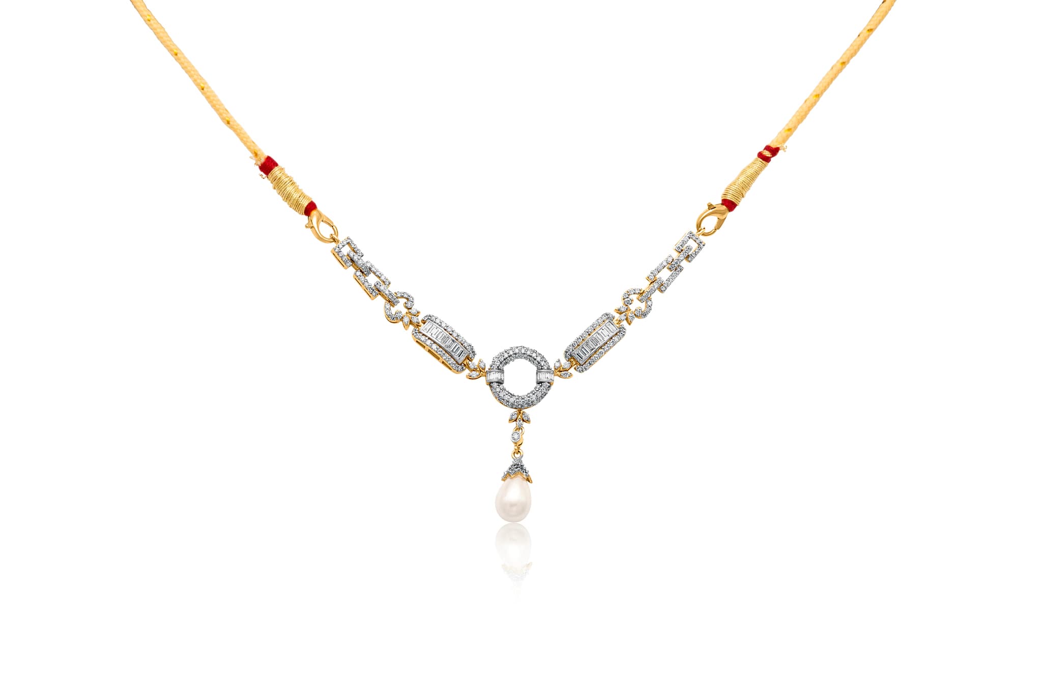 Diva's halo diamond necklace (18k with natural diamonds) – handcrafted gold Necklaces