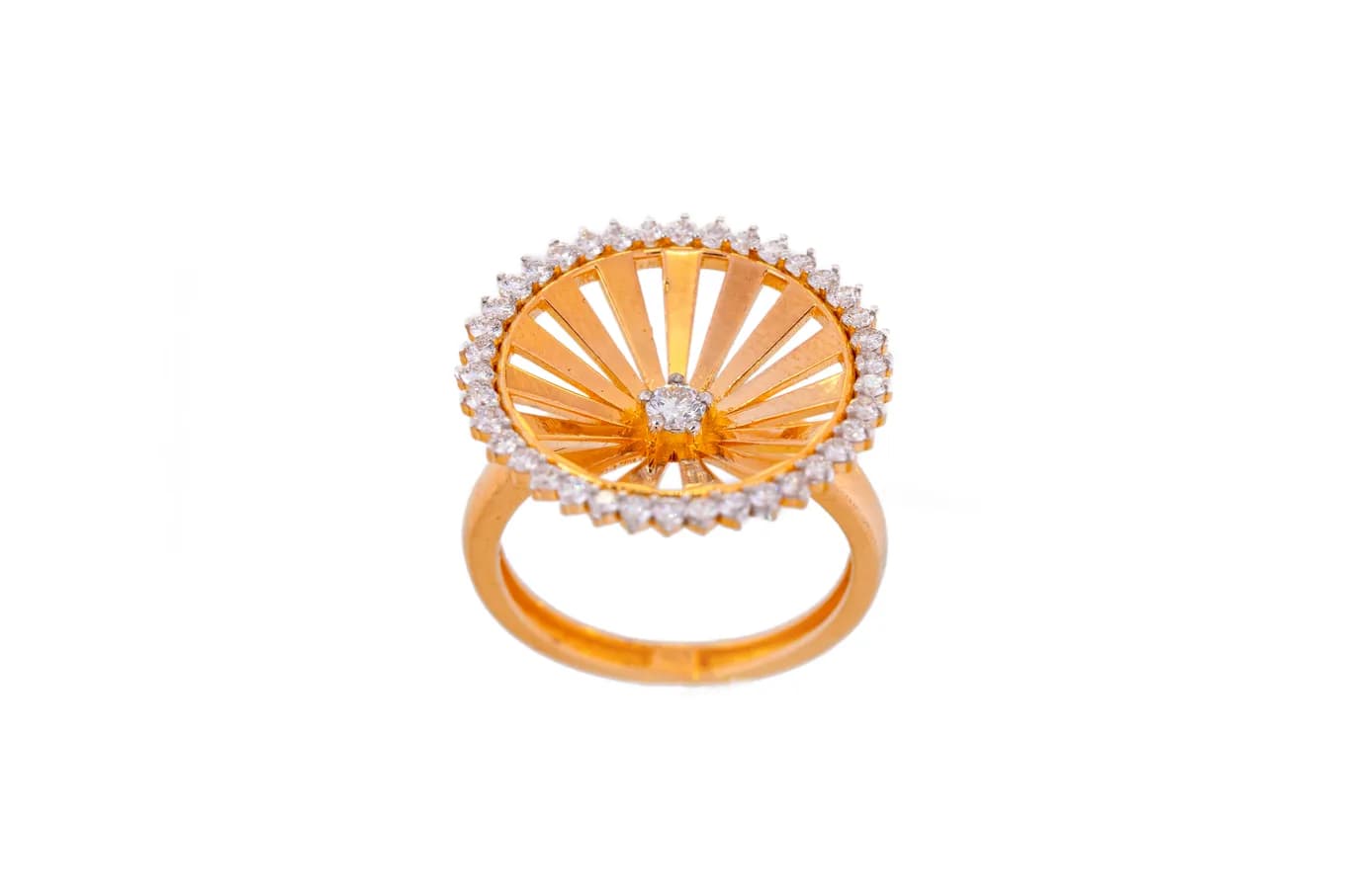 GOLDEN SUN DIAMOND RING (14K WITH NATURAL DIAMONDS)