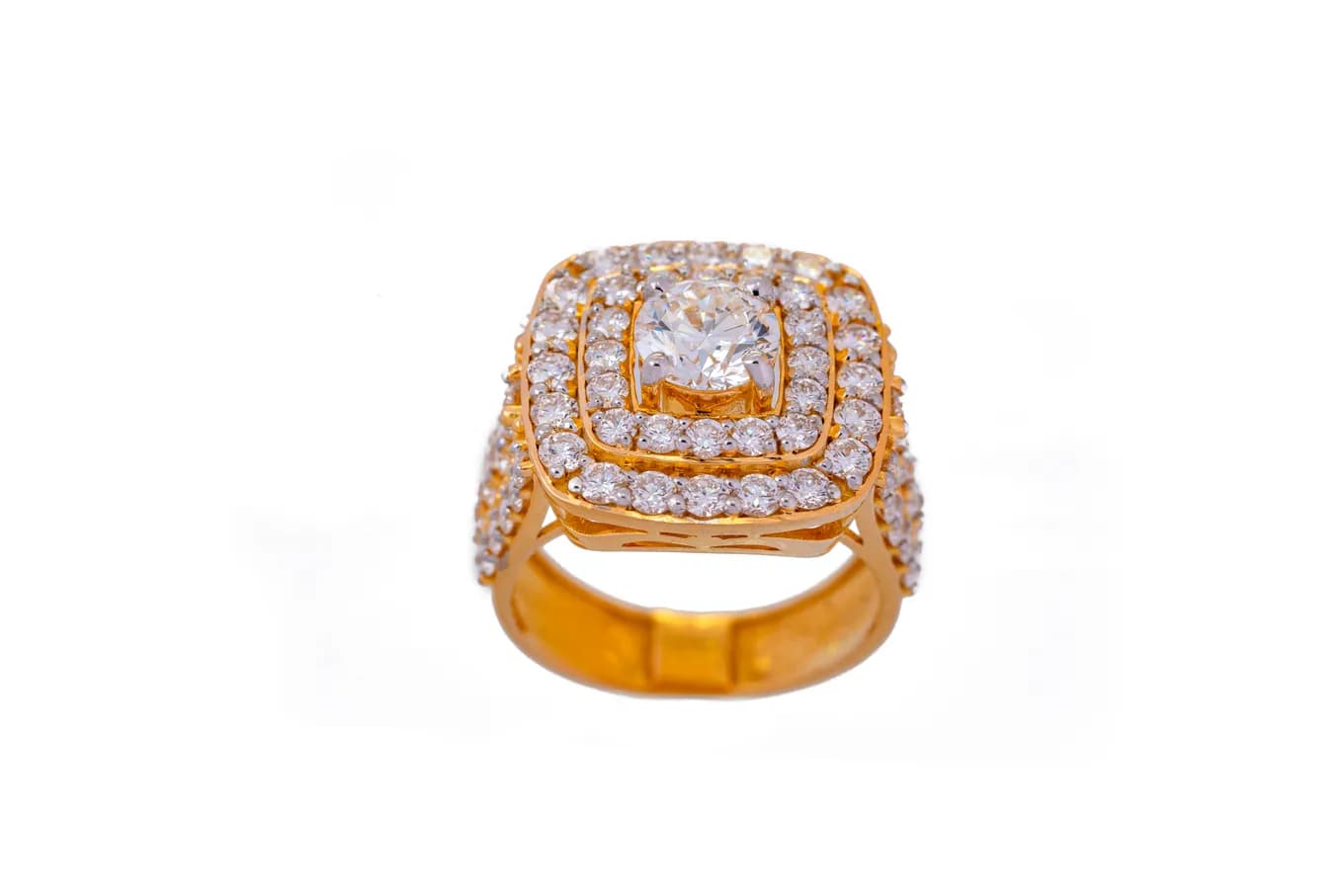 Diamond monarch ring (18k with natural diamonds) – handcrafted gold RINGS