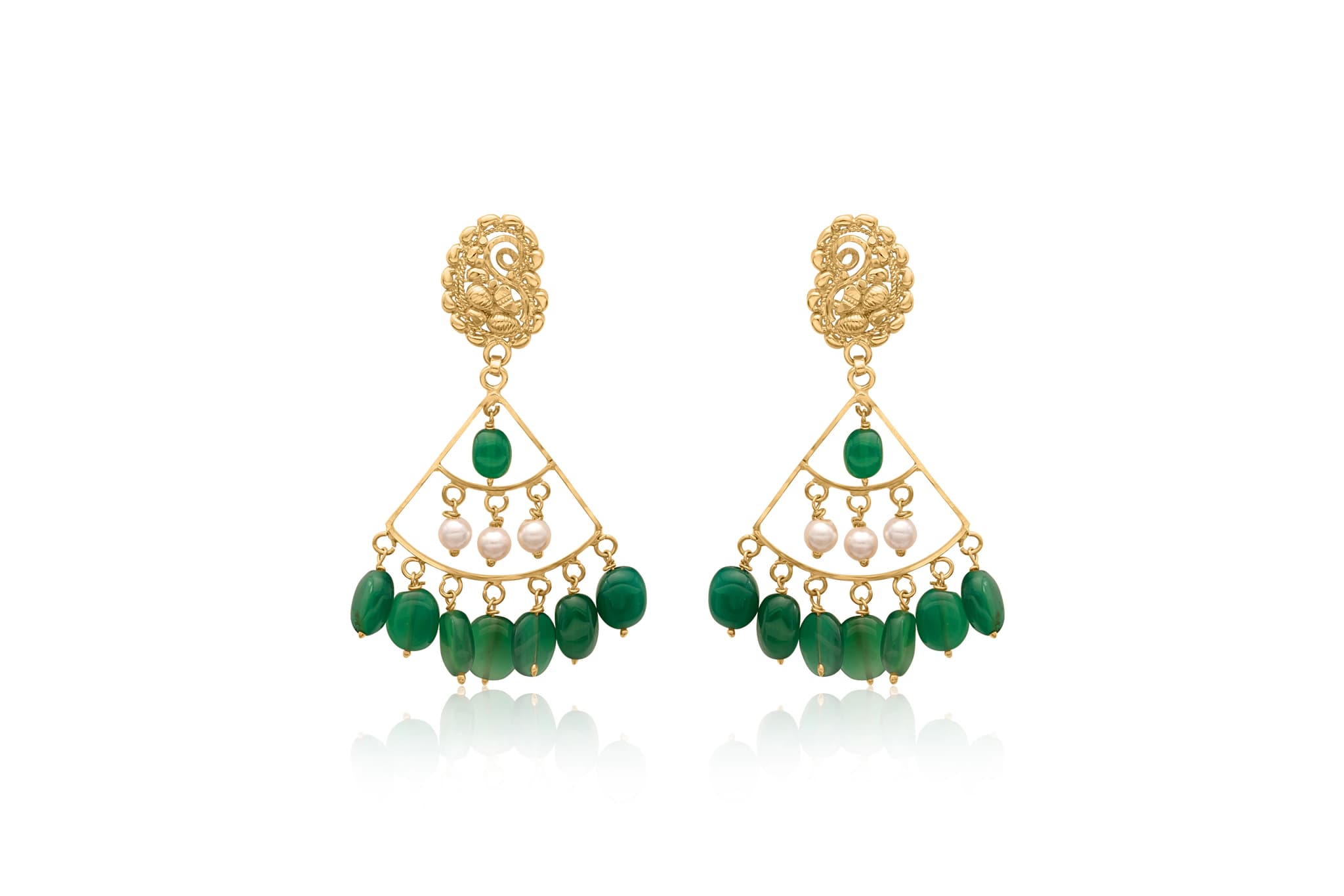 Amrapali drop gold earring – handcrafted gold EARRINGS