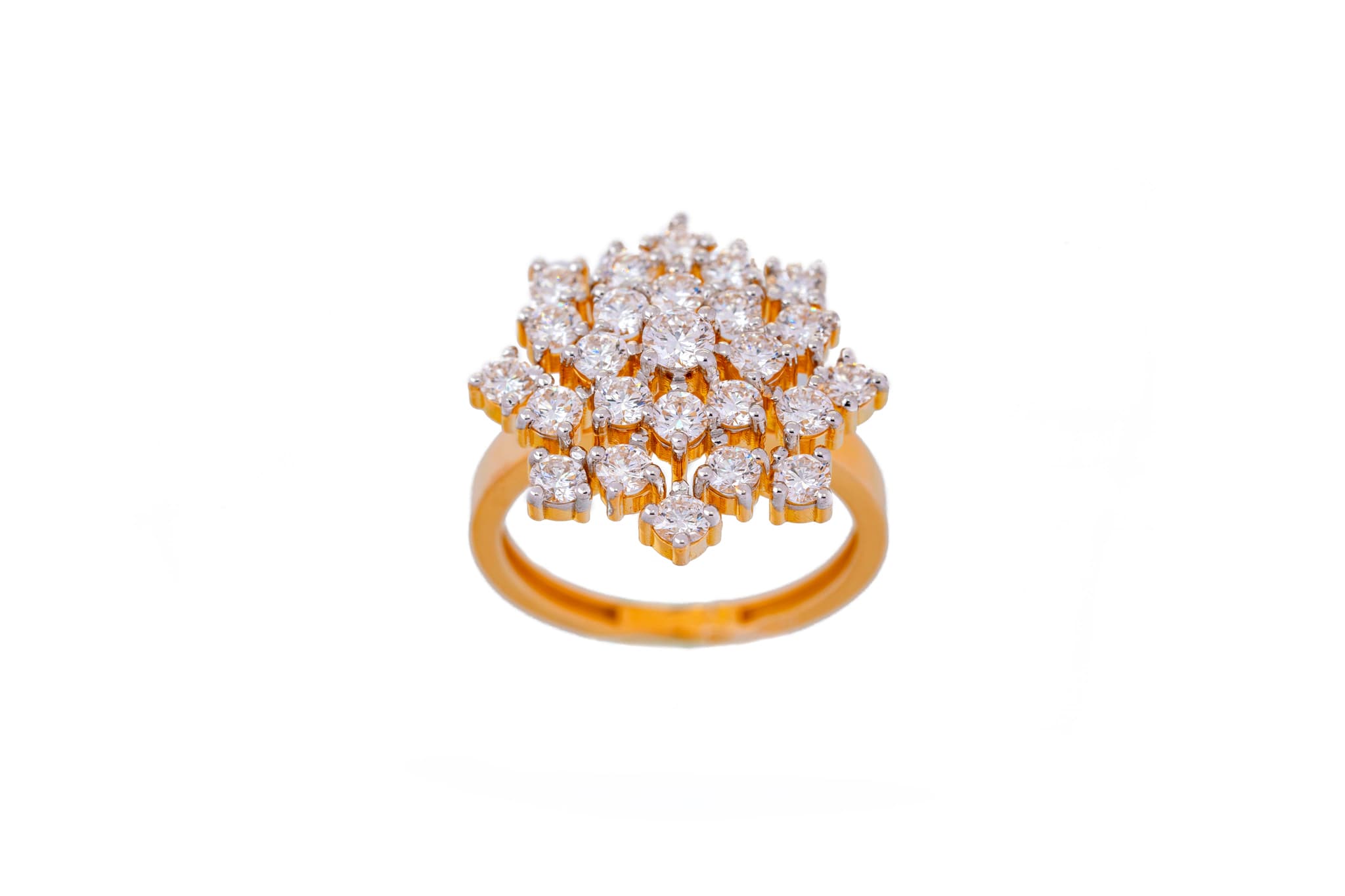 GORGEOUS FLORAL RING (14K WITH NATURAL DIAMONDS)
