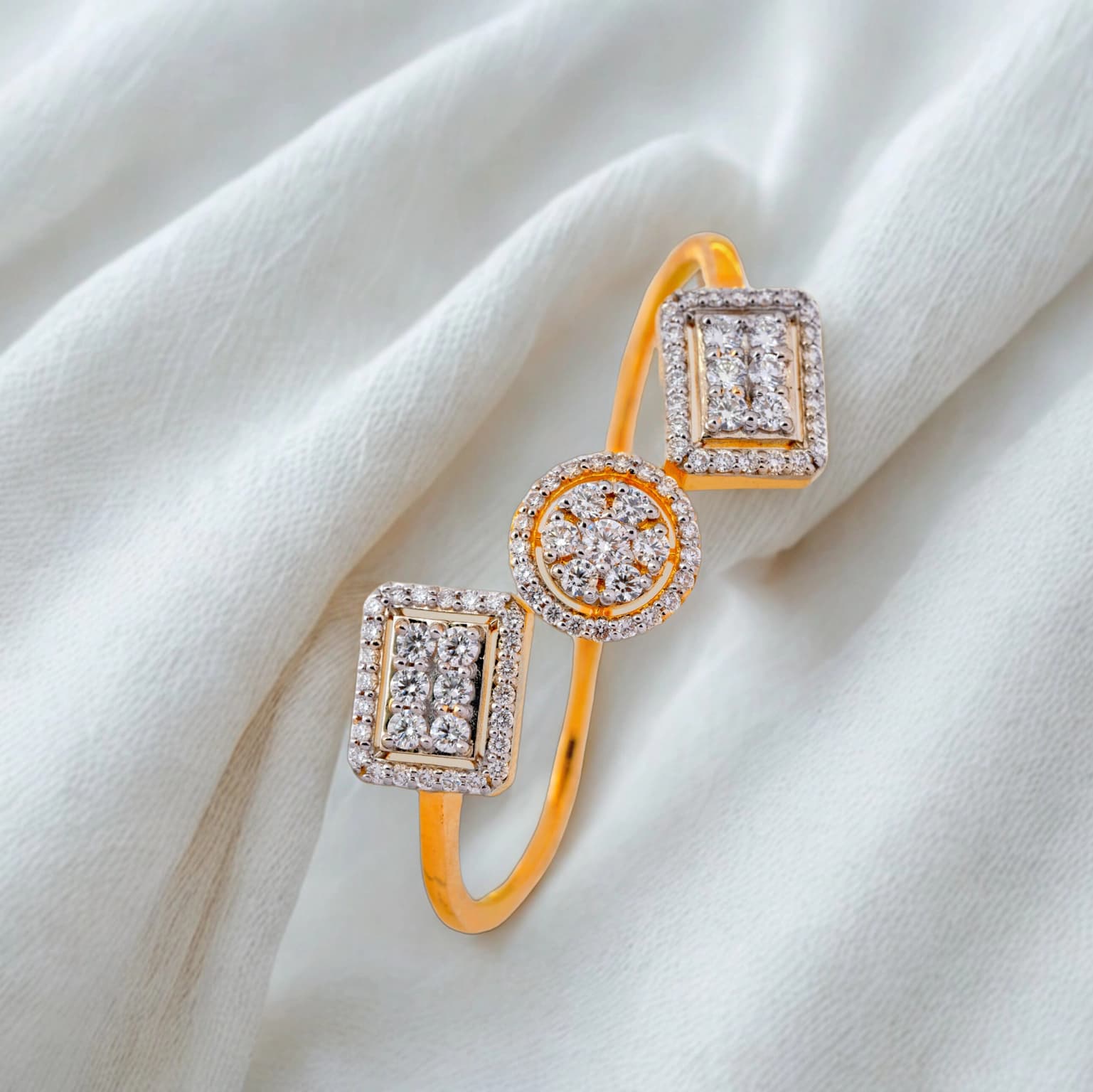 DUAL-FINGER DIAMOND RING (14K WITH NATURAL DIAMONDS)