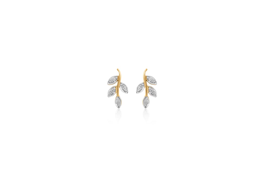 WHISPERING LEAVES DIAMOND EARRINGS (18K WITH NATURAL DIAMONDS)
