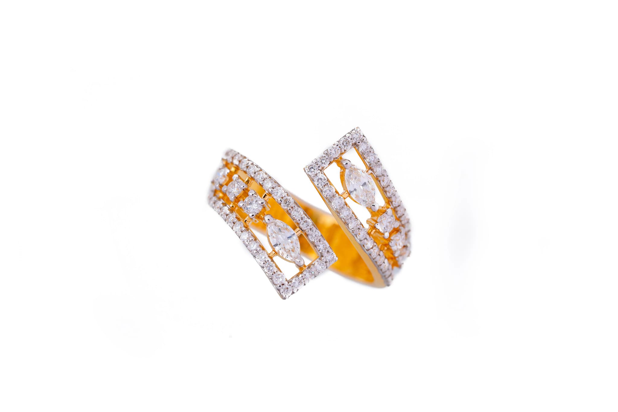 OPEN DIAMOND BAND RING(14K WITH LAB GROWN DIAMONDS)