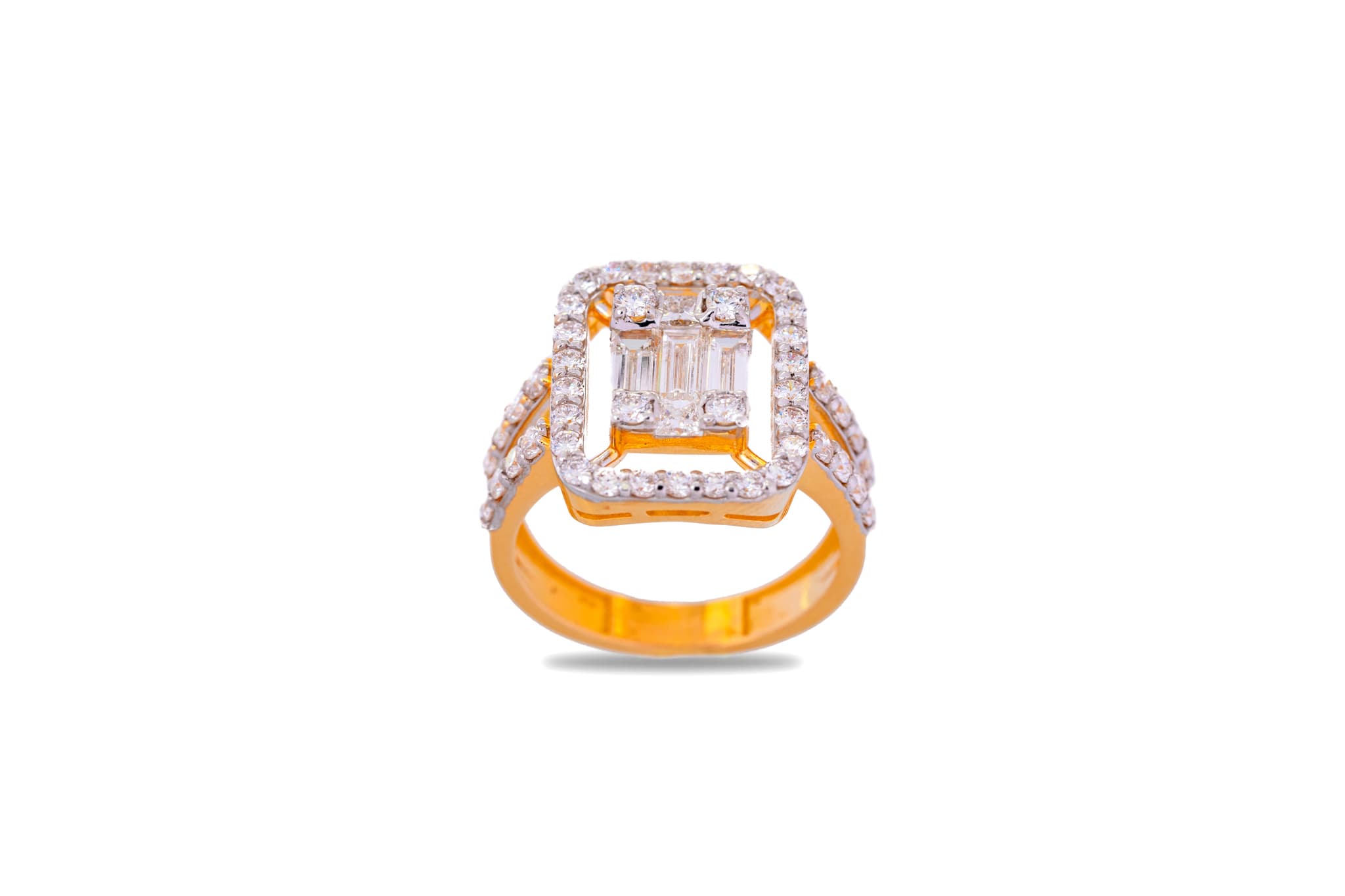 BAGUETTE BURST DIAMOND RING (18K WITH LAB GROWN DIAMONDS)