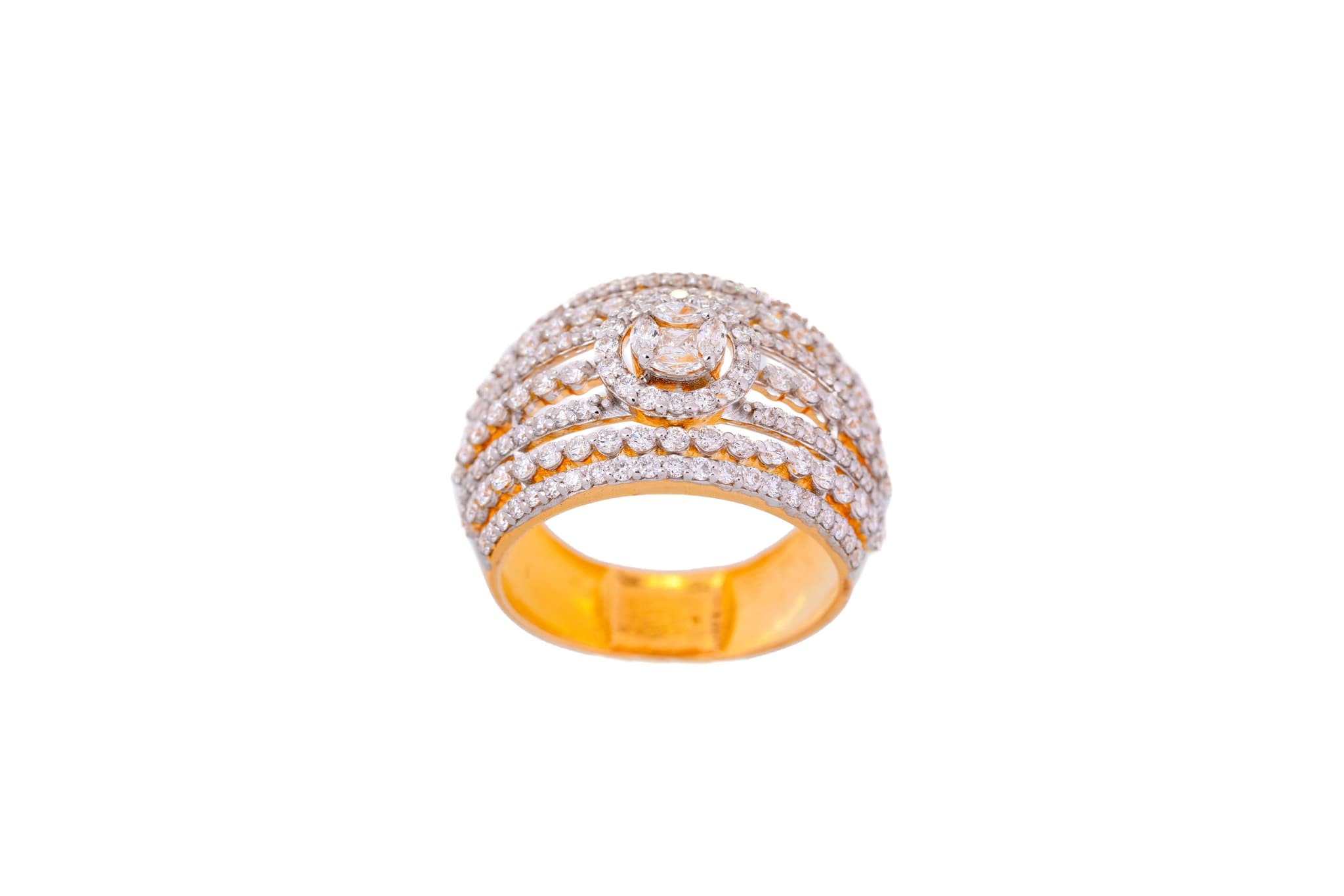 SPARKLING GRID DIAMOND RING (14K WITH NATURAL DIAMONDS)