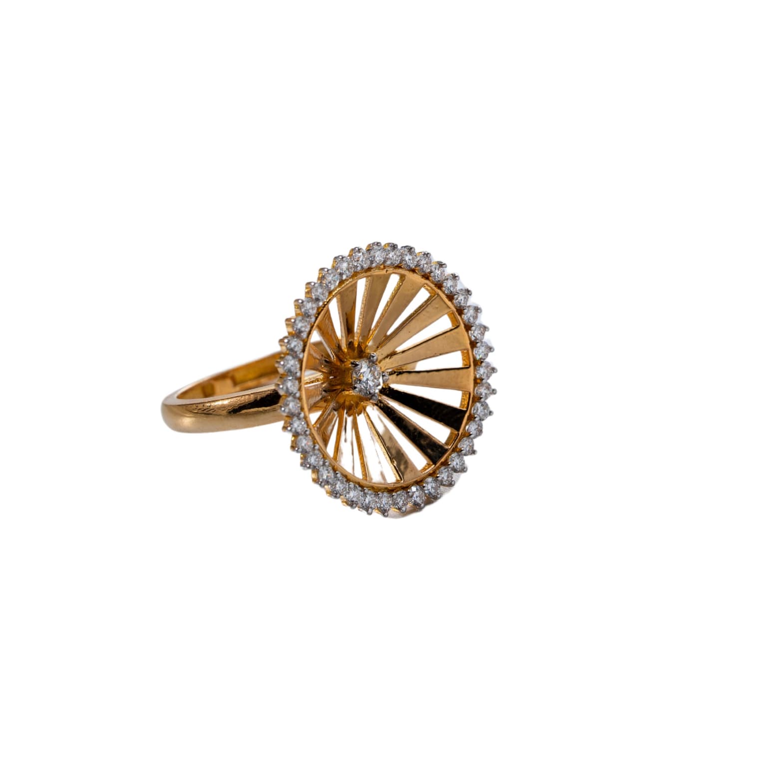 GOLDEN SUN DIAMOND RING (14K WITH LAB GROWN DIAMONDS)