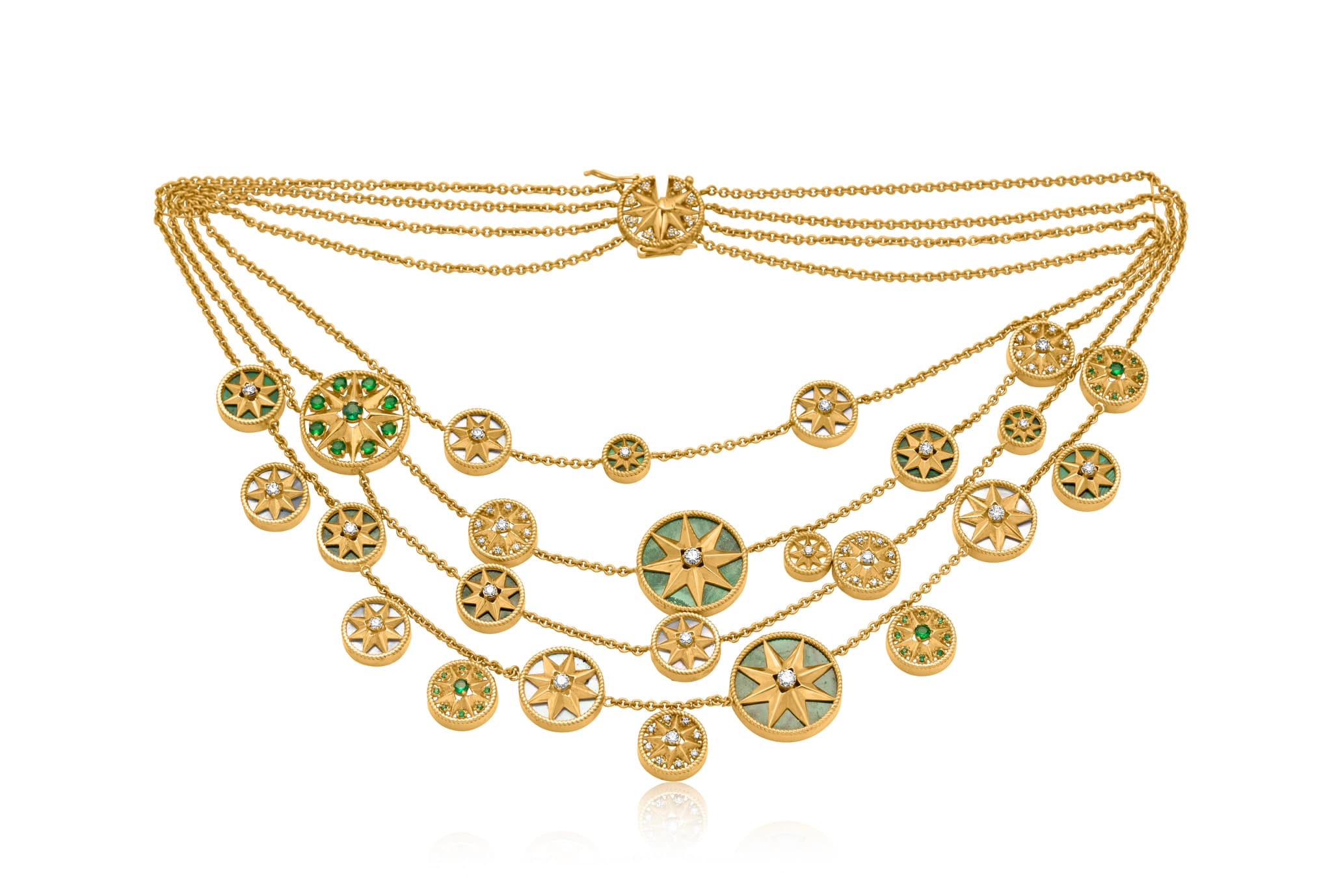 Shimmering diamond necklace (18k with natural diamonds) – handcrafted gold Necklaces