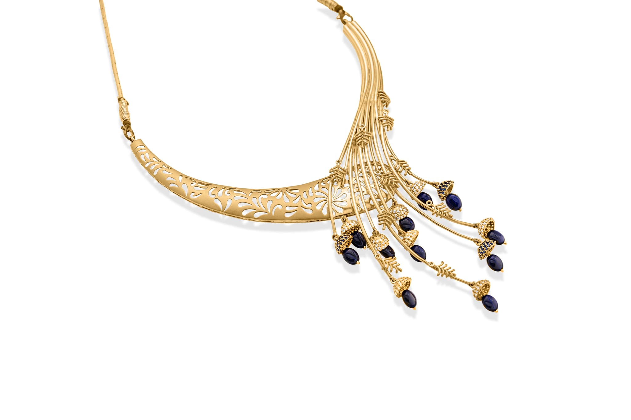AZURE DROP GOLD NECKLACE