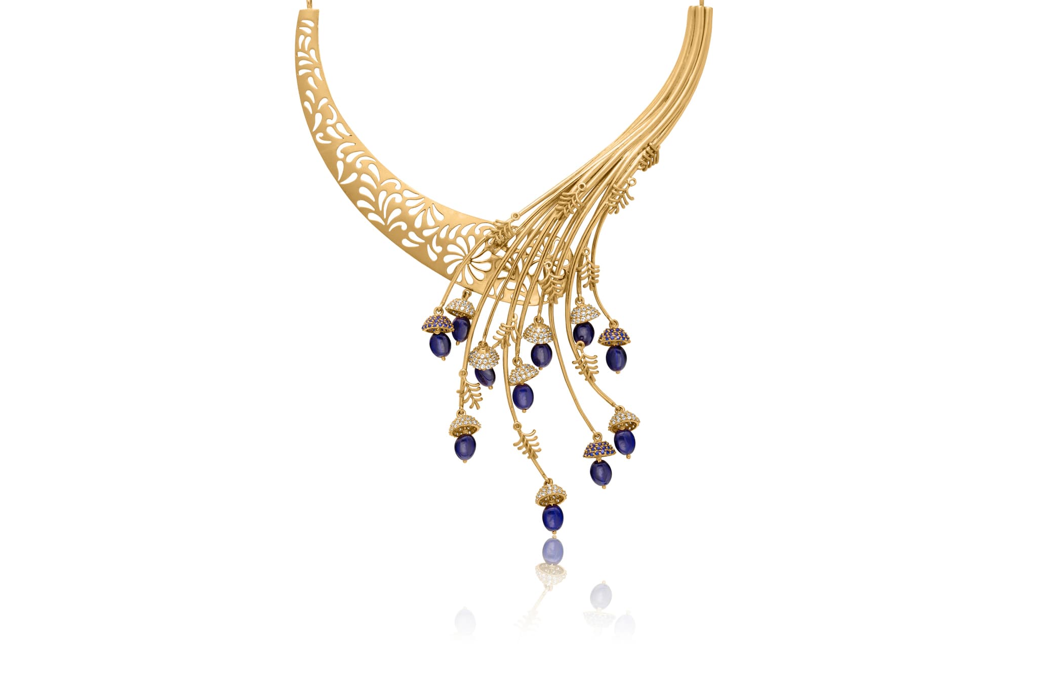 Azure drop gold necklace – handcrafted gold Necklaces