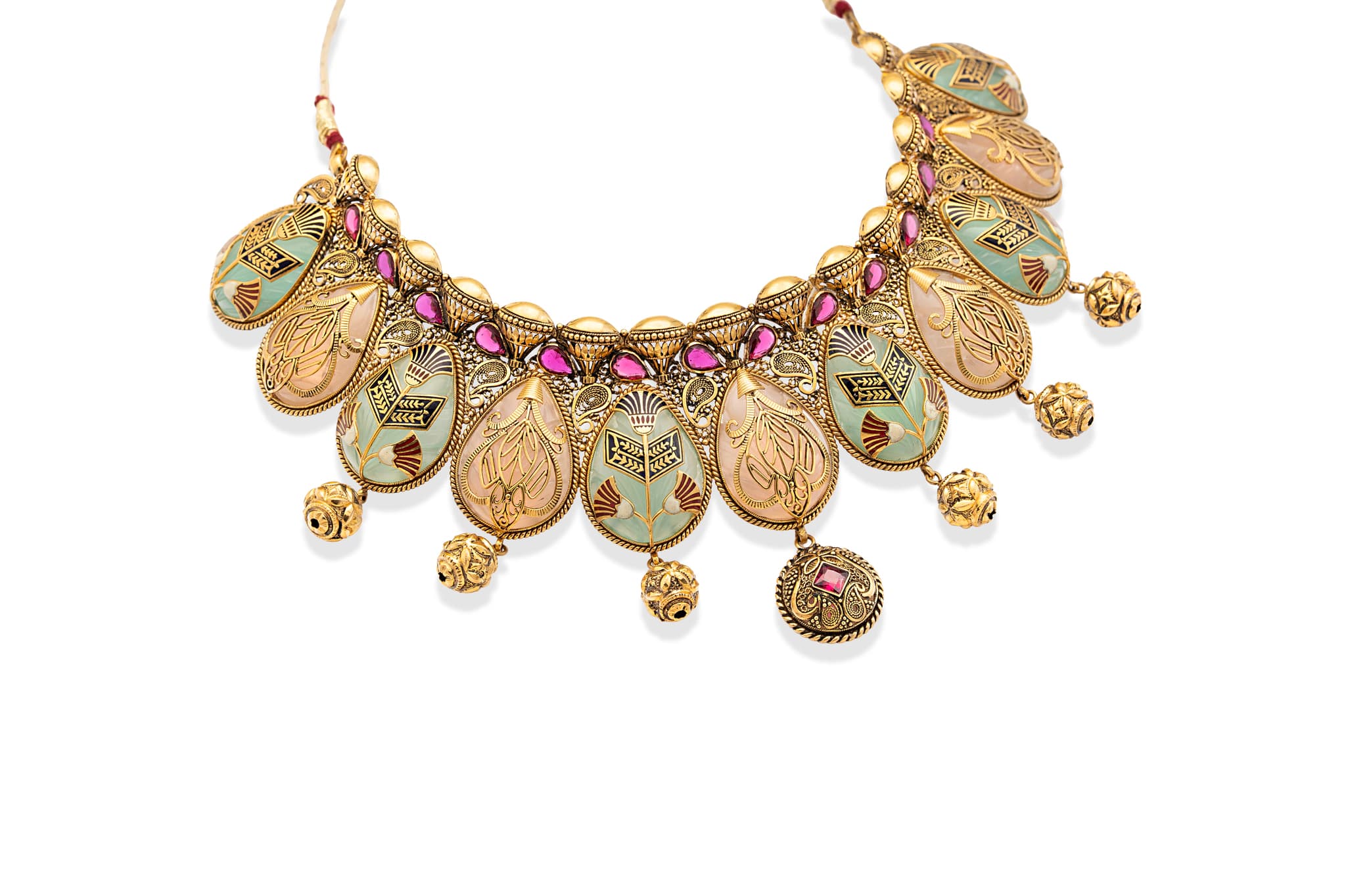 Gorgeous gold and quartz bridal jewellery set – handcrafted gold NECKLACE SETS