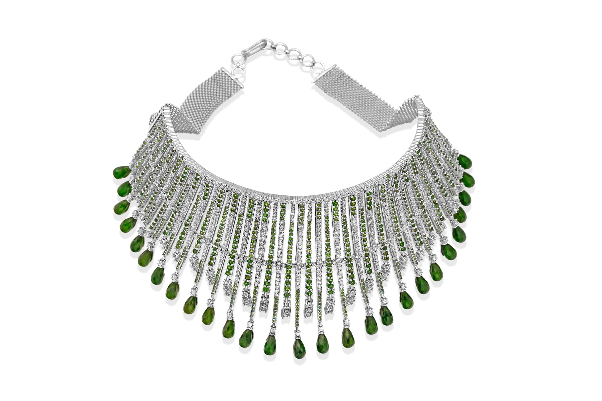 Elegant diamond necklace (18k with natural diamonds) – handcrafted gold Necklaces