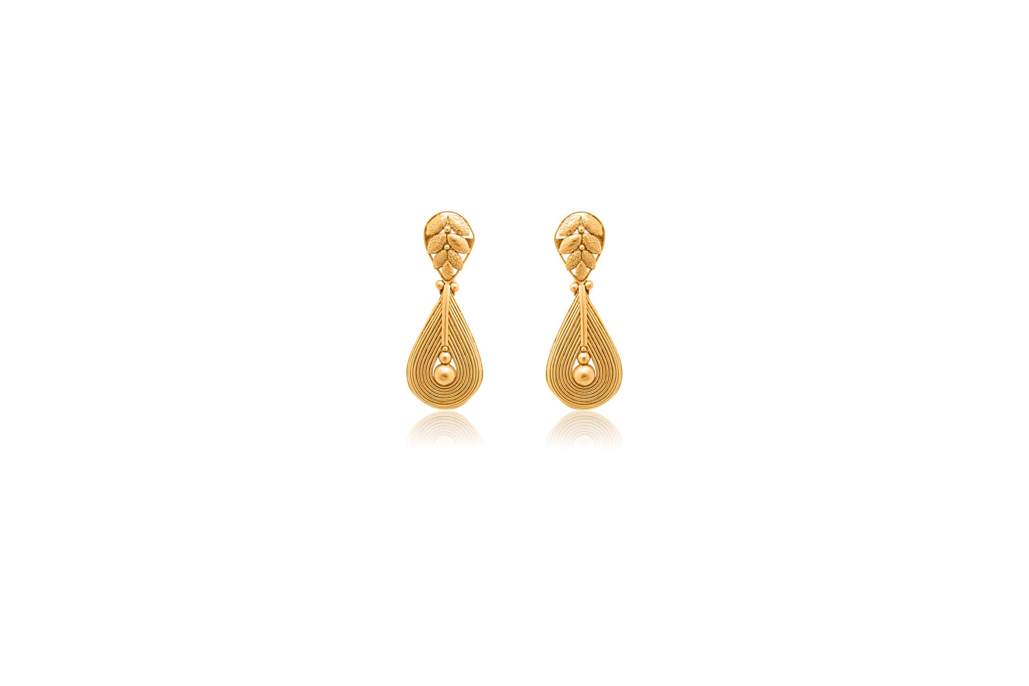 GOLD TEARDROP GLOWING NECKLACE SET
