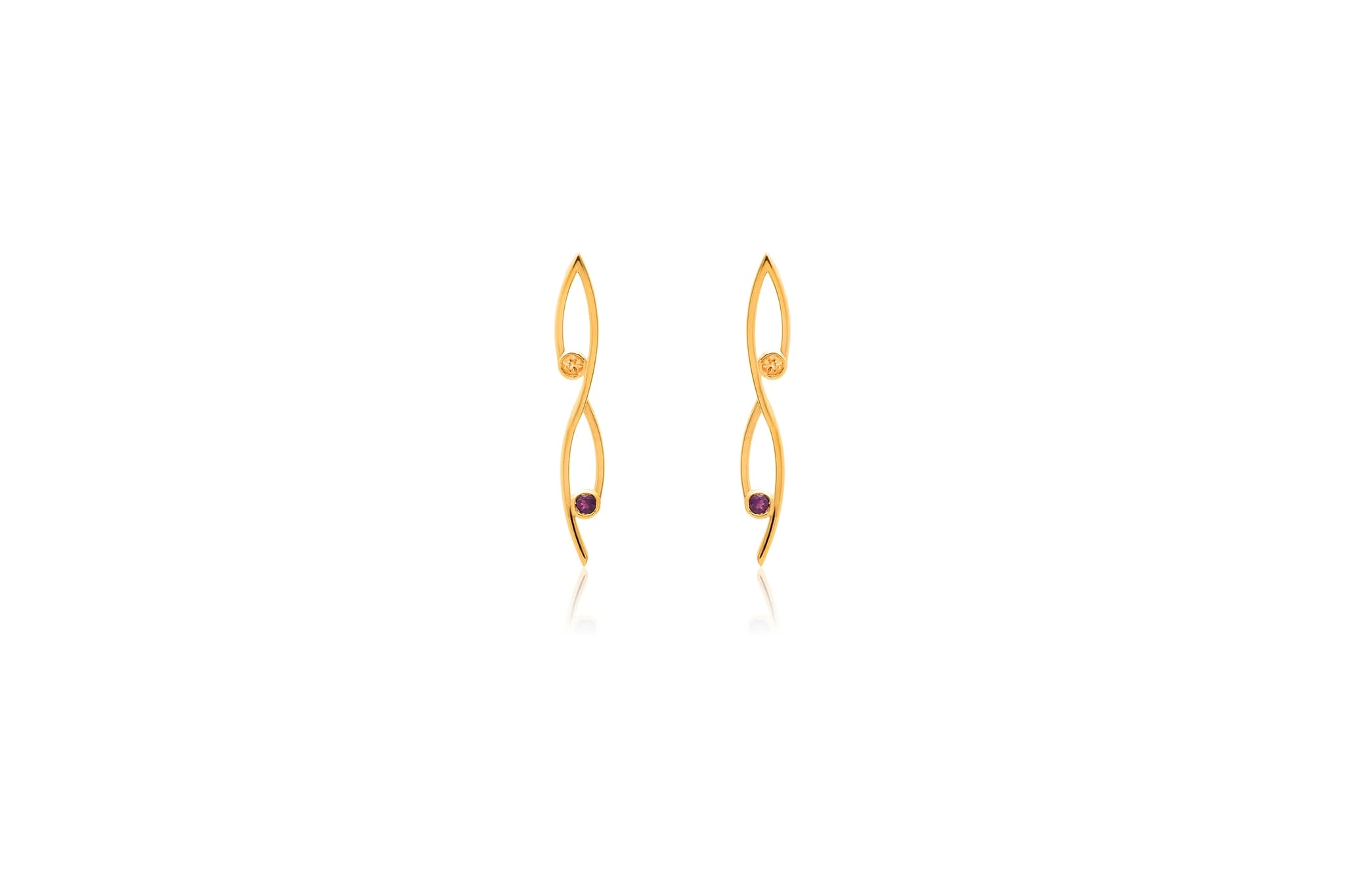 14K GOLD SWIRL EARRINGS