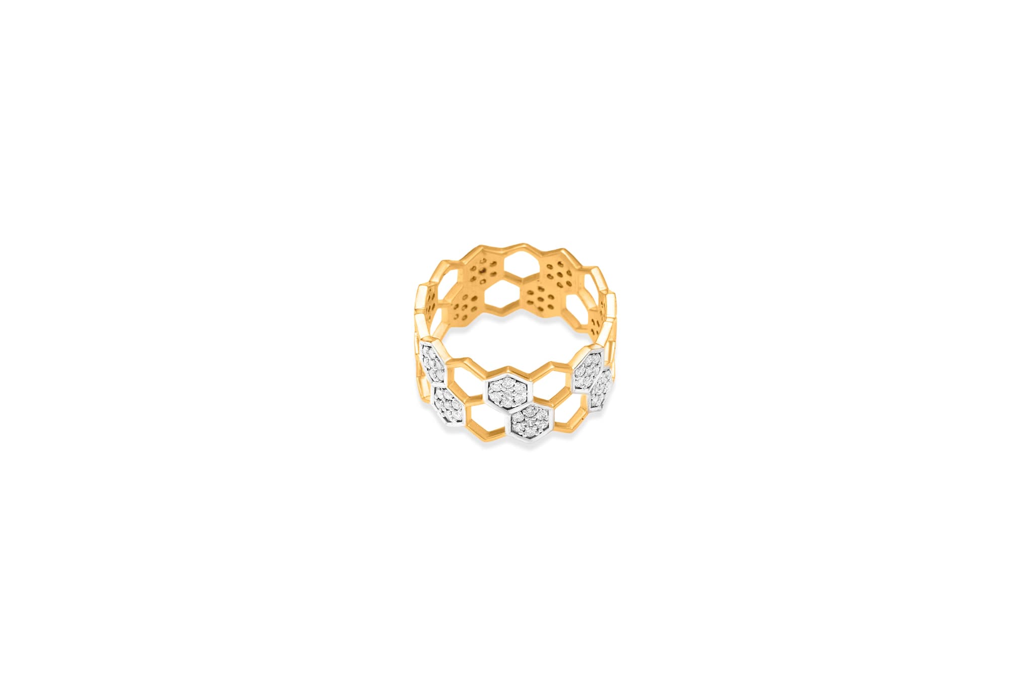 HONEYCOMB DIAMOND RING (14K WITH LAB GROWN DIAMONDS)