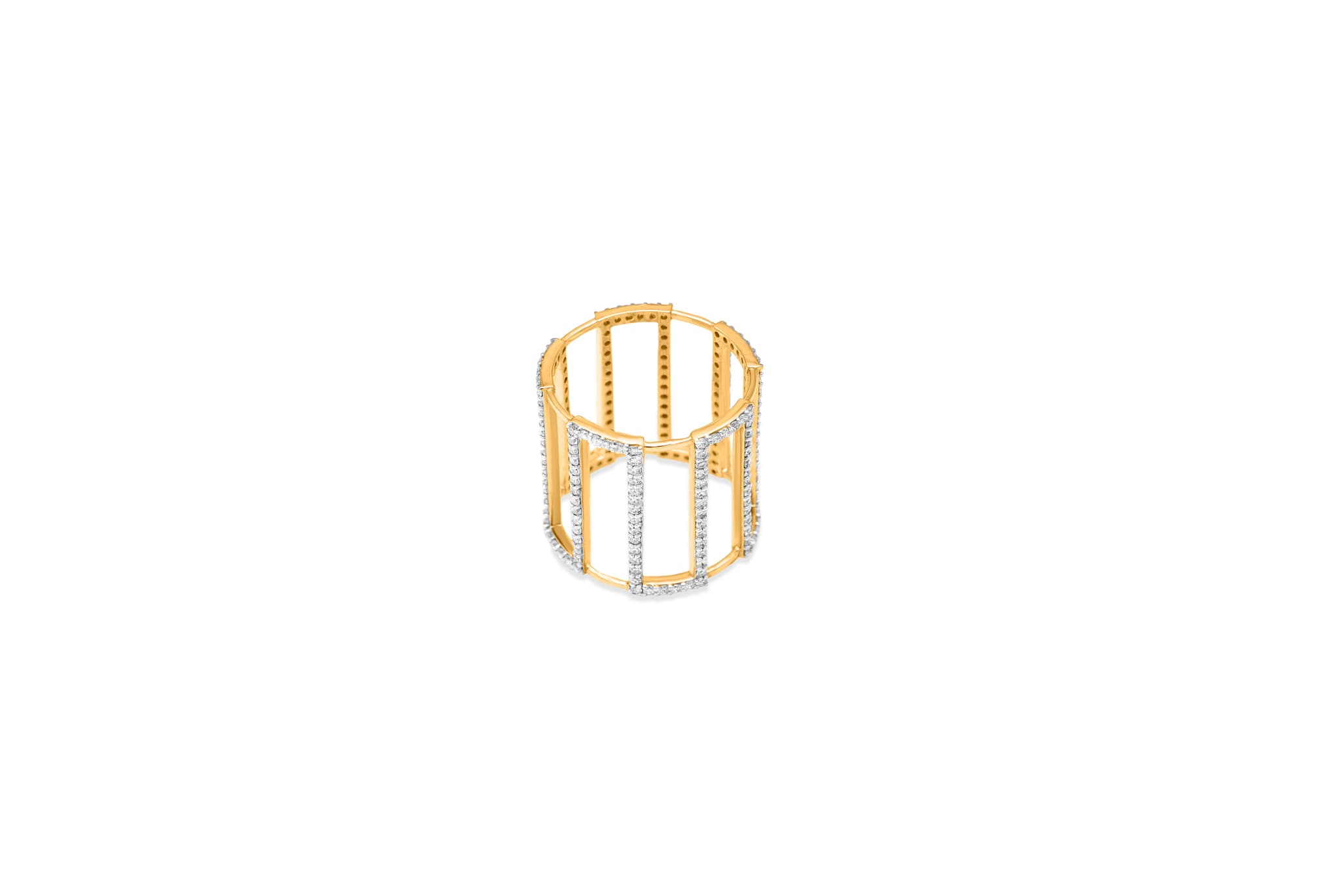 DIAMOND CAGE RING (14K WITH NATURAL DIAMONDS)