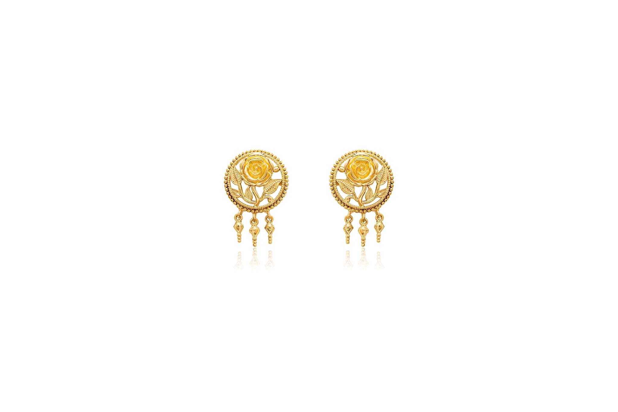 Swarna golap haar – handcrafted gold NECKLACE SETS (alternate view)