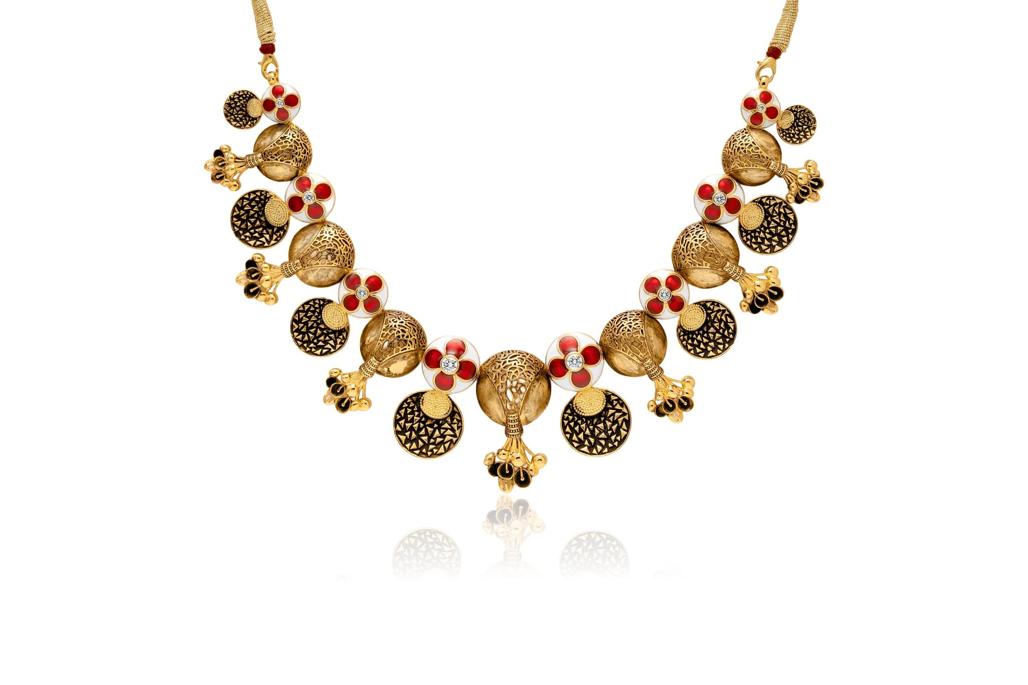 Artisan's bloom gold necklace set – handcrafted gold NECKLACE SETS