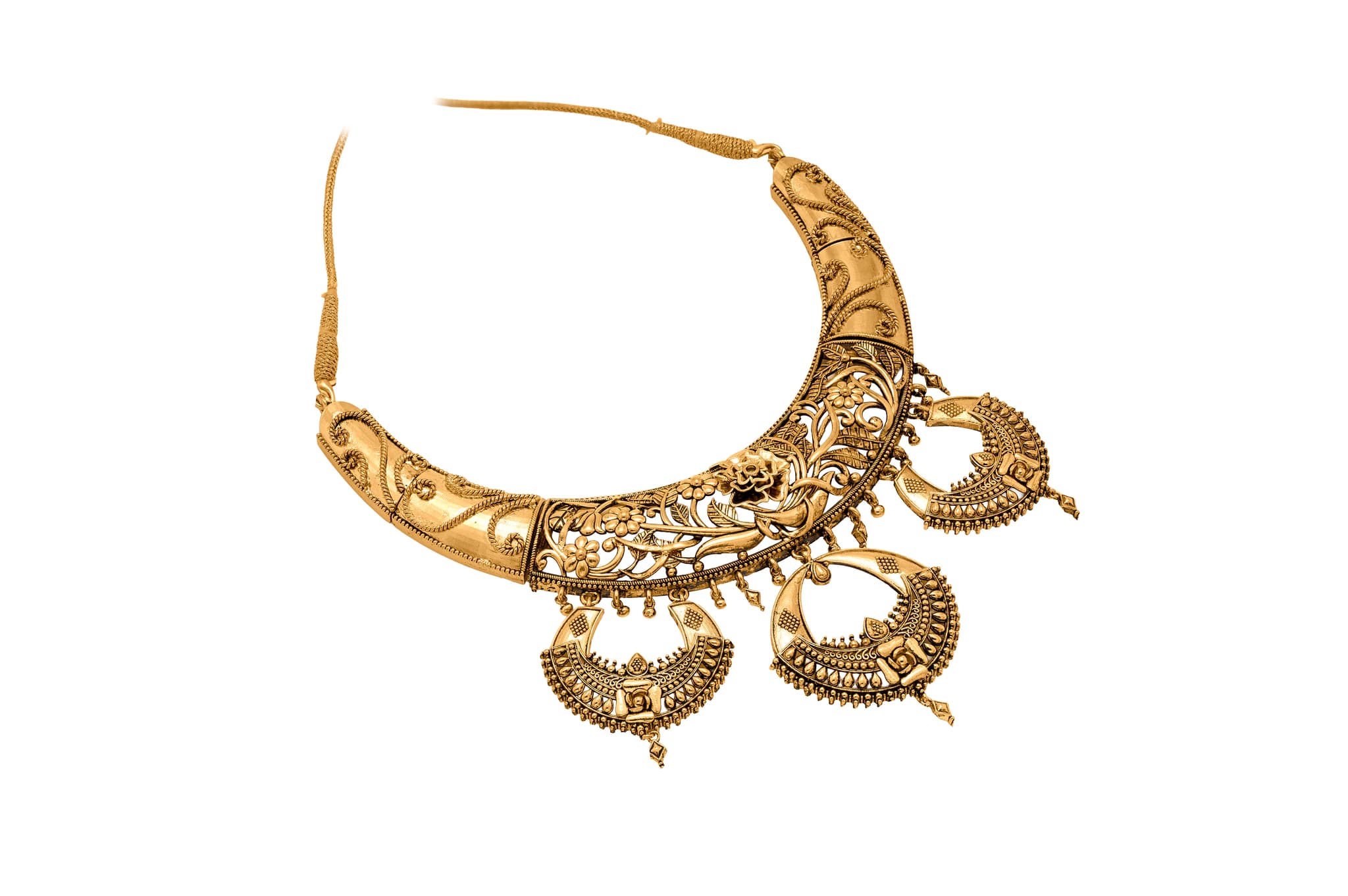 Golap kanthi gold necklace – handcrafted gold Necklaces (alternate view)