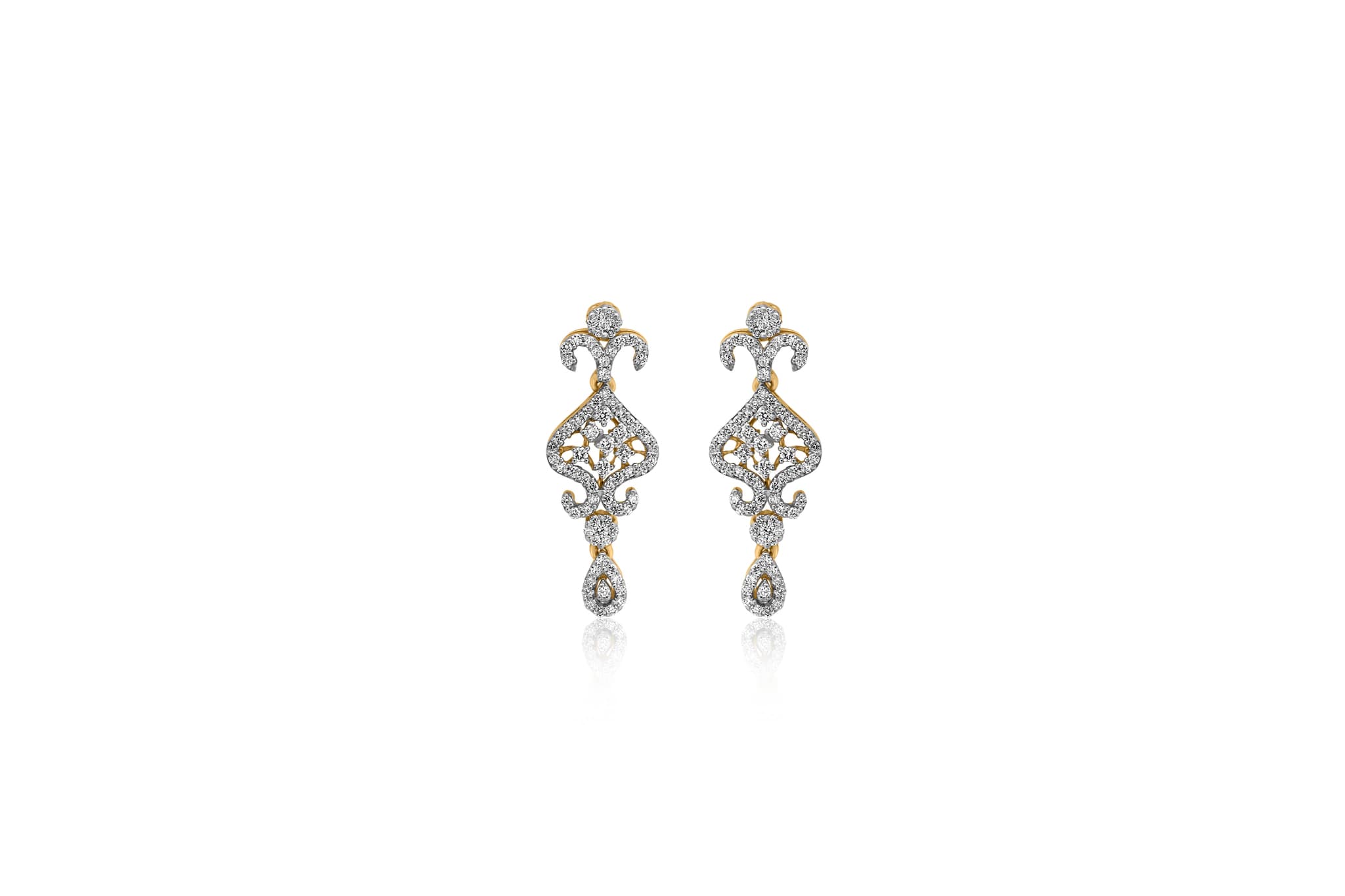 Eternal grace diamond set (18k with natural diamonds) – handcrafted gold NECKLACE SETS (alternate view)