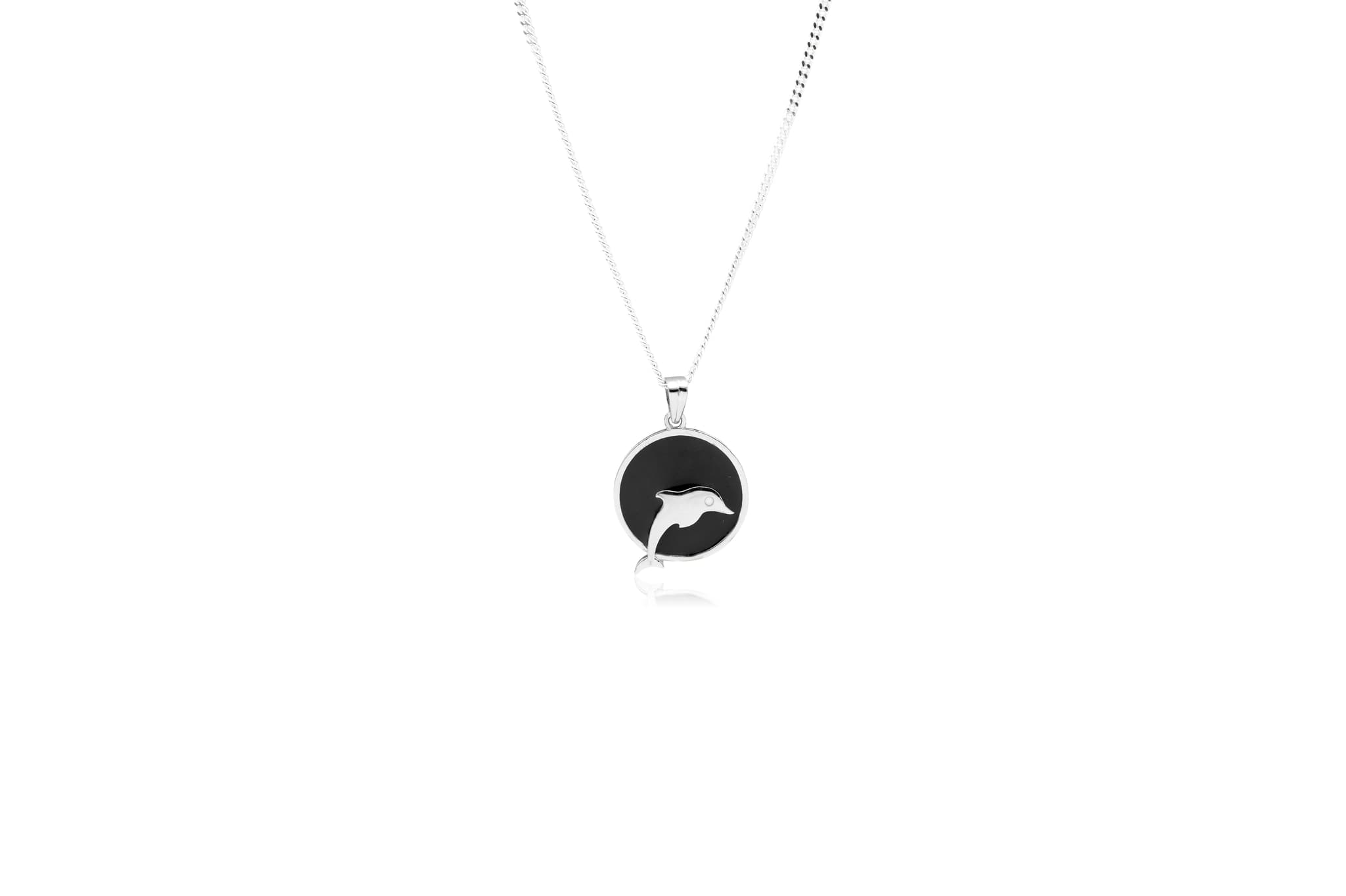 Enchanted dolphin silver pendant – handcrafted silver PENDANTS
