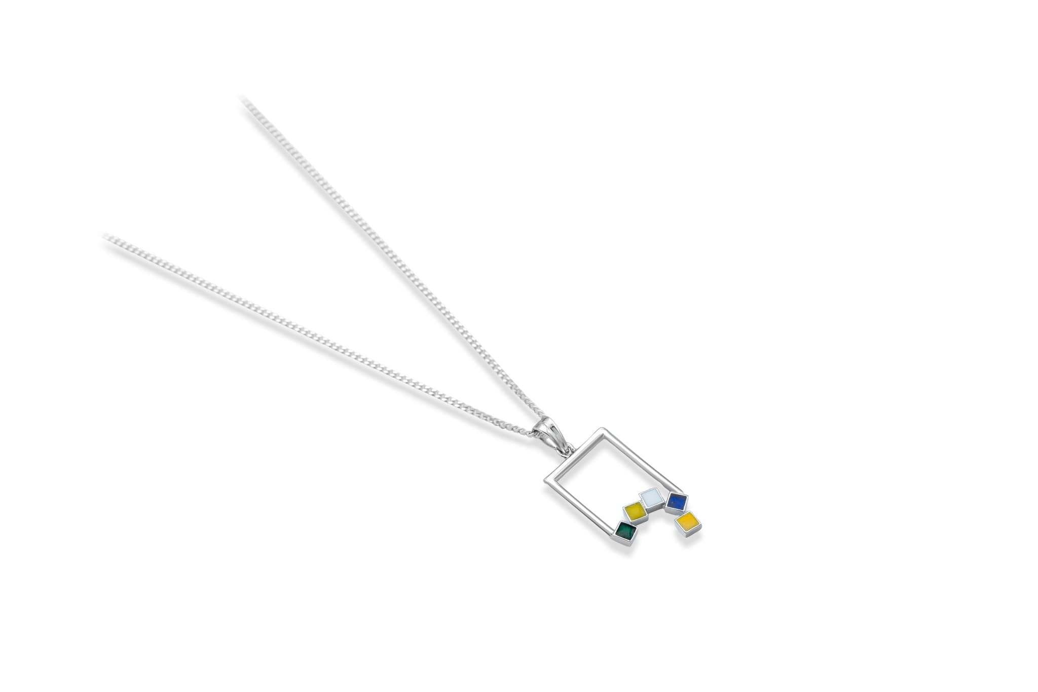 COLOUR PALETTE SILVER PENDANT