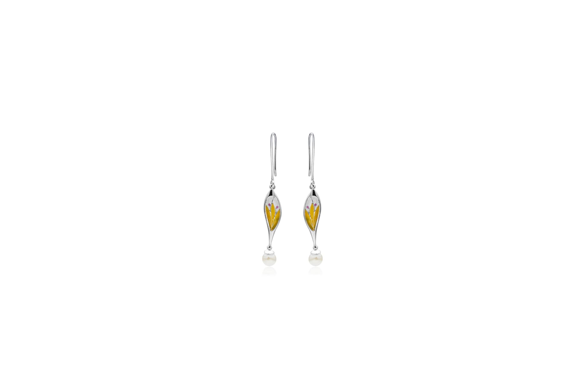 ENAMEL ECHO SILVER EARRINGS