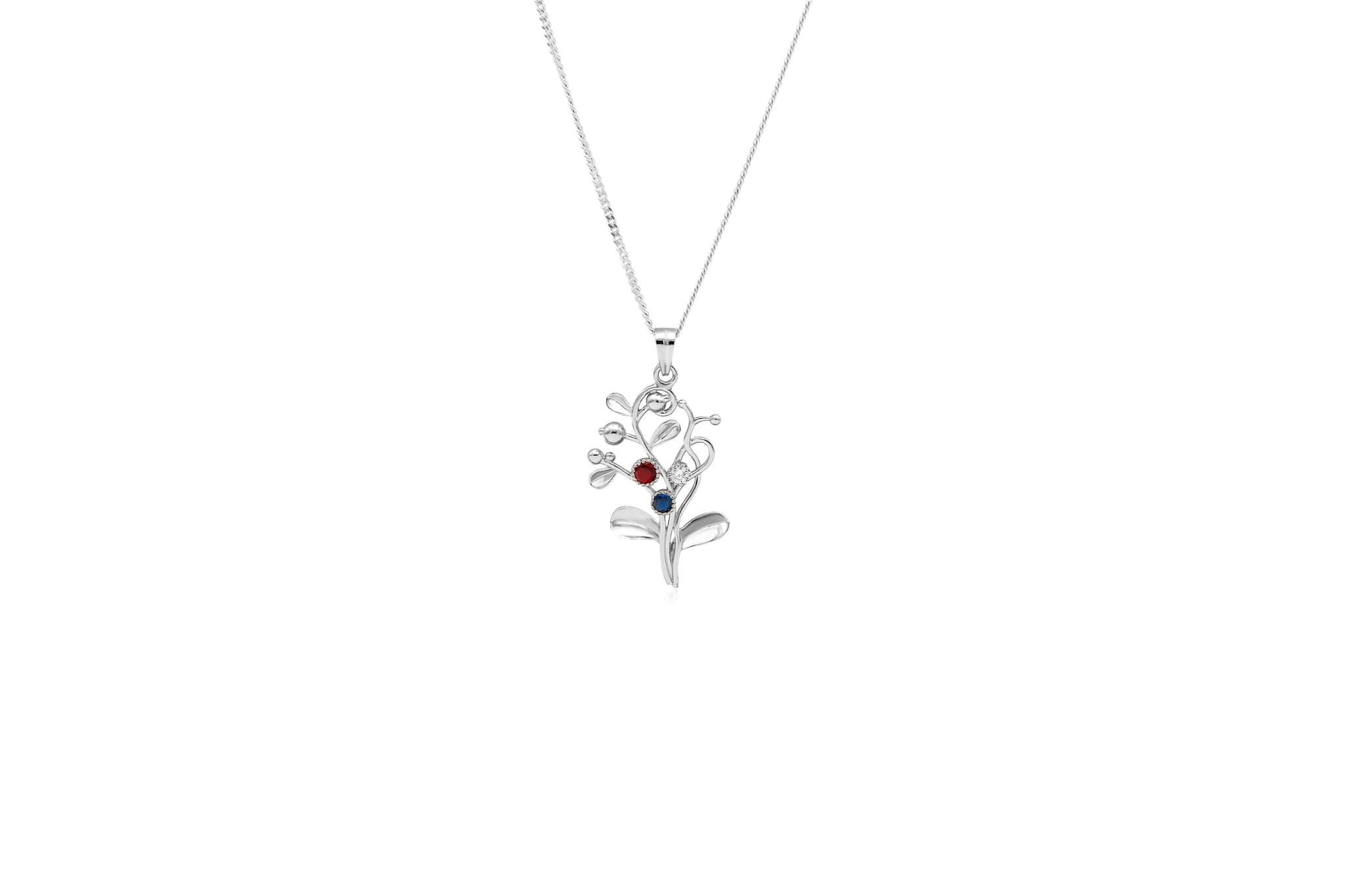 MYSTIC FLORA SILVER PENDANT