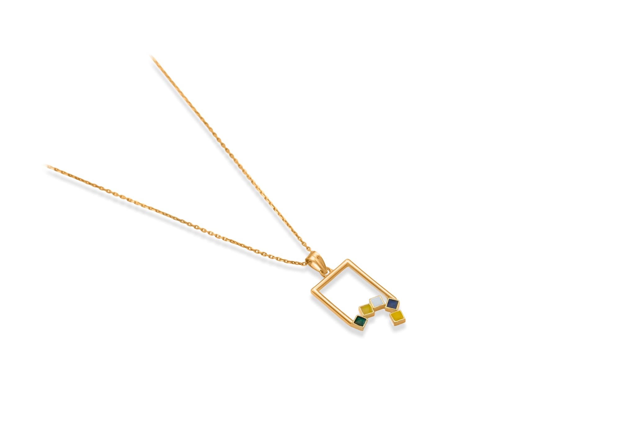 COLOUR PALETTE SILVER PENDANT