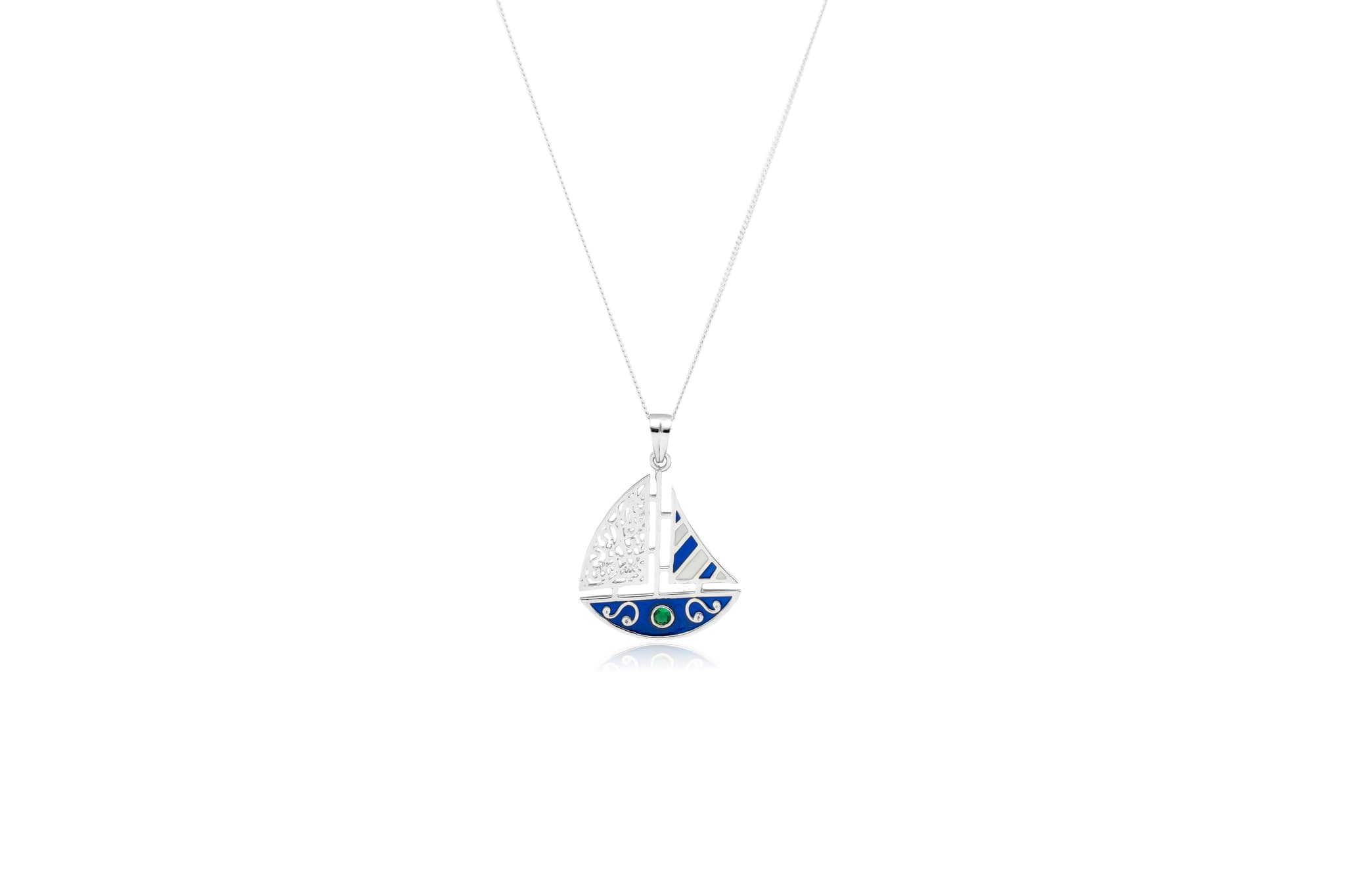 Mystic sailboat silver pendant – handcrafted silver PENDANTS