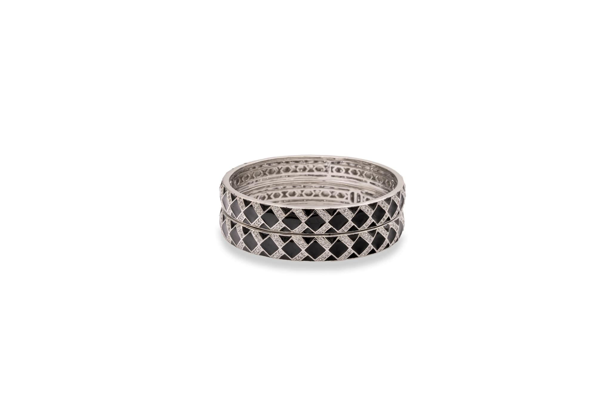 Mosaic glow silver bangle (single piece) – handcrafted silver Bangles & Bracelets