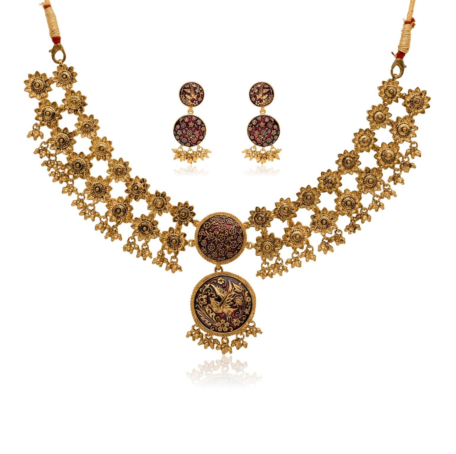 Rajputana heritage gold necklace set – handcrafted gold NECKLACE SETS
