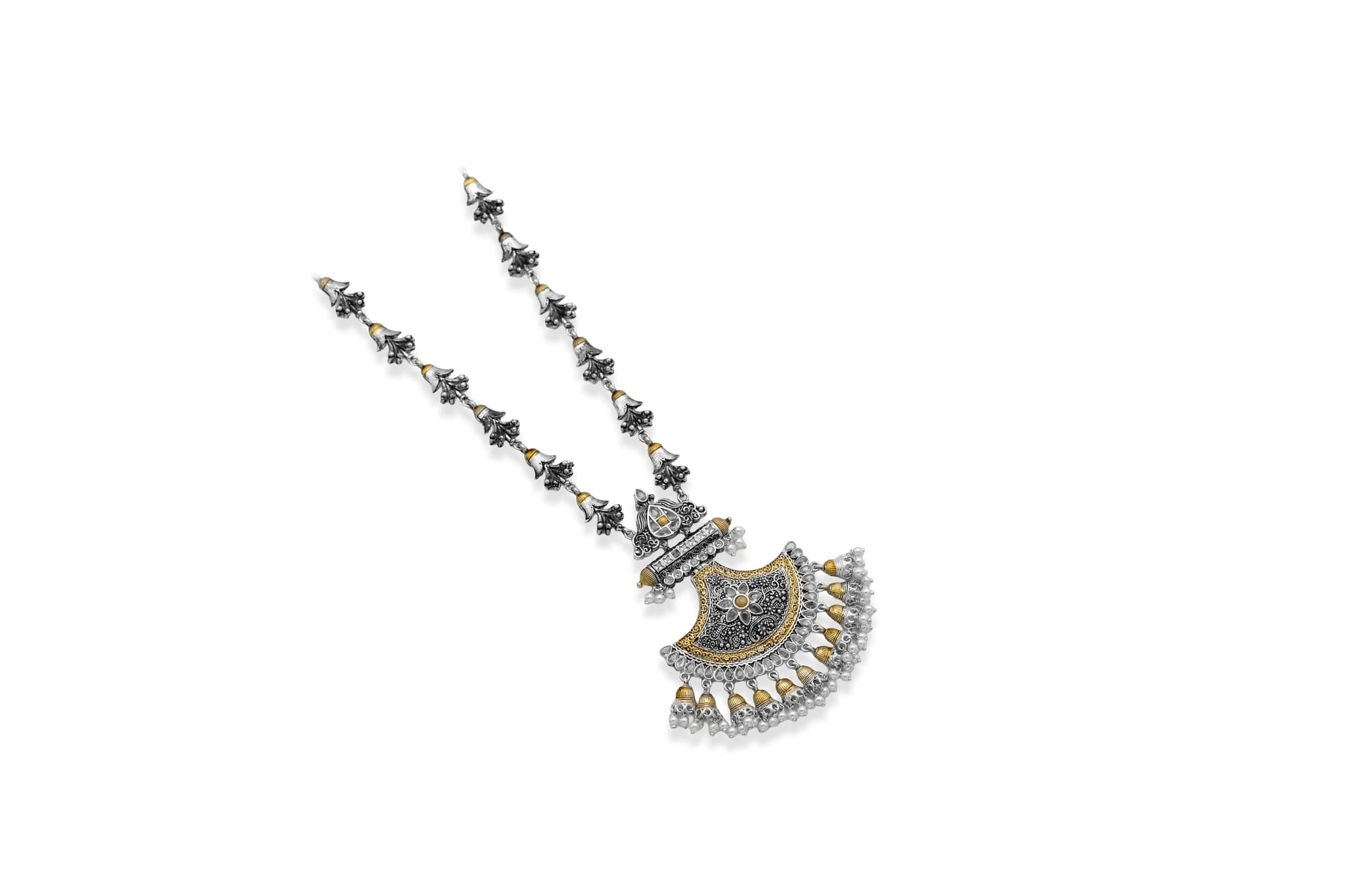 Shahi noor silver necklace – handcrafted silver Necklaces (alternate view)