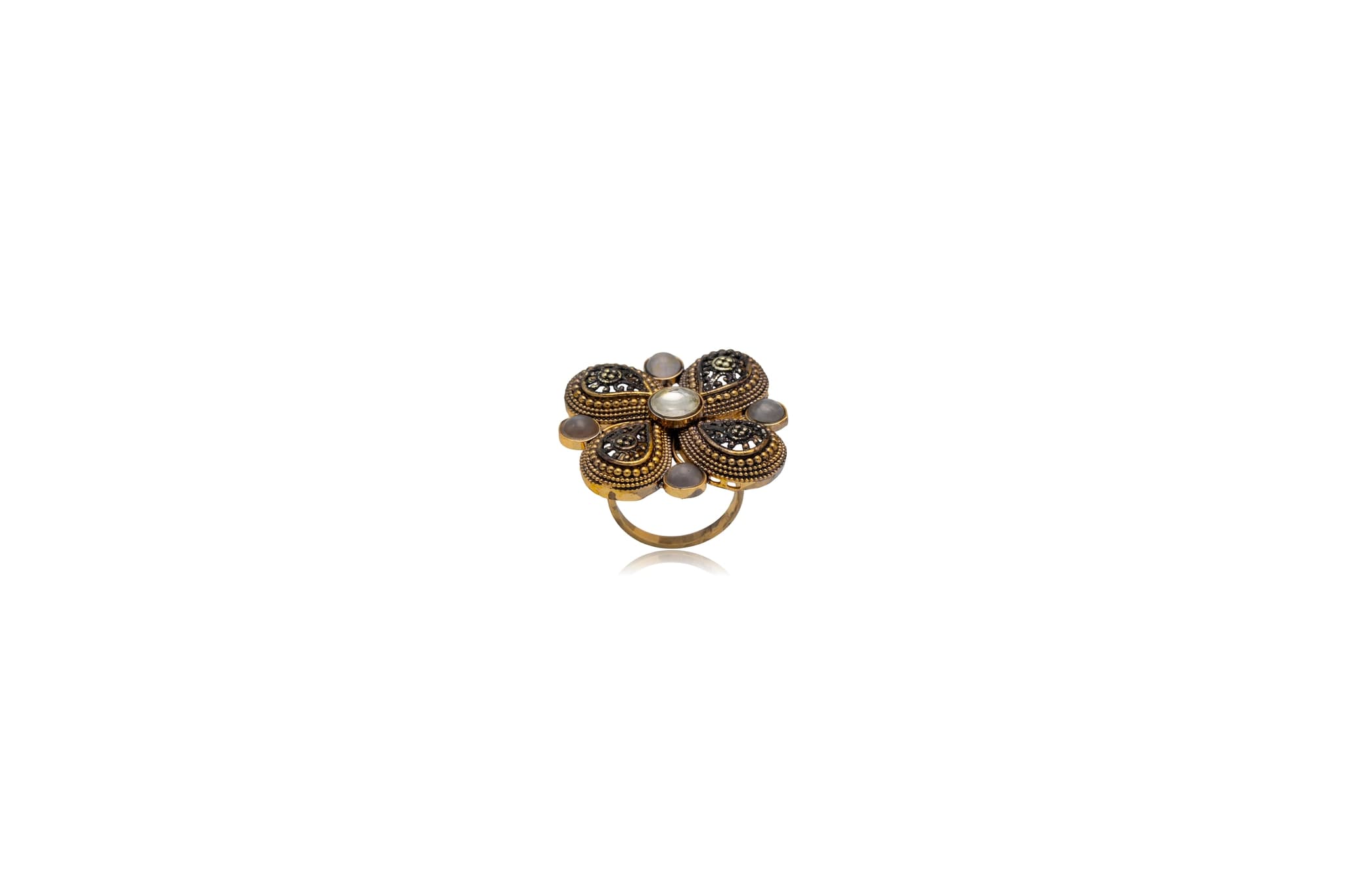 Rustic radiance silver ring – handcrafted silver RINGS (alternate view)