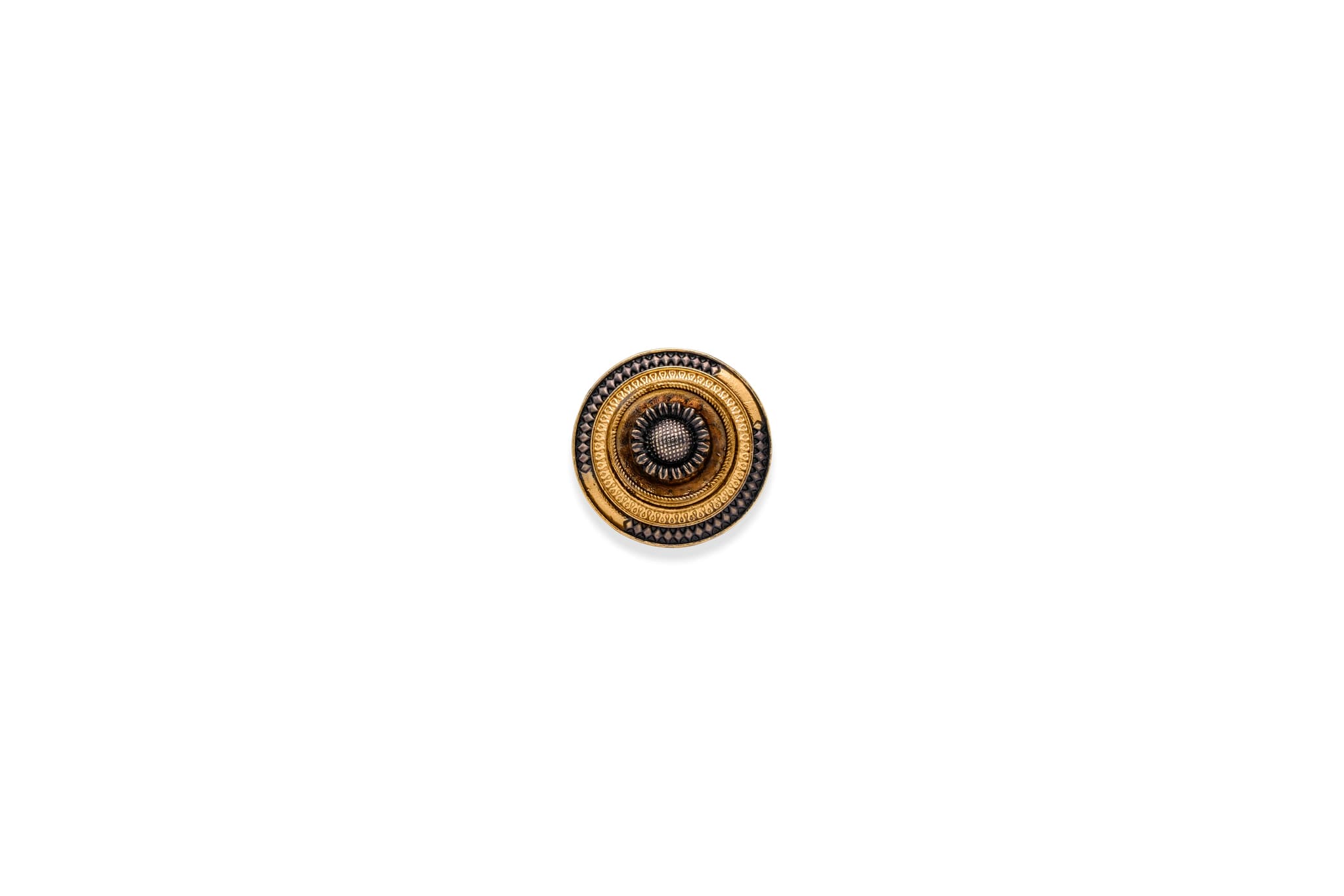 Midnight gilded disc silver ring – handcrafted silver RINGS