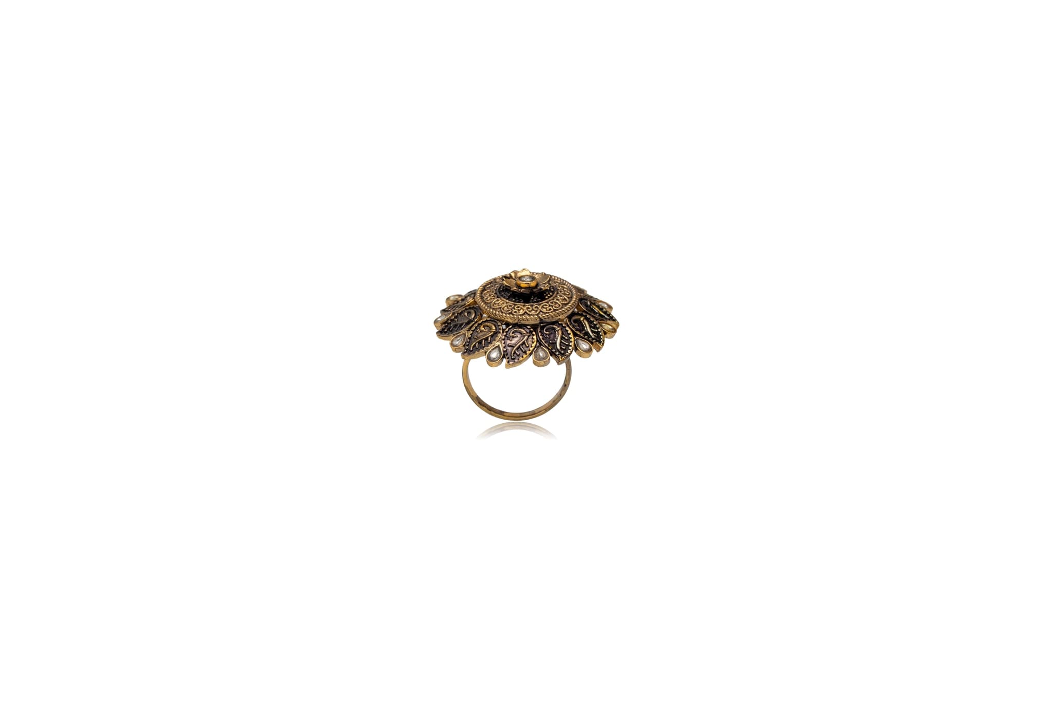 Midnight bloom silver ring – handcrafted silver RINGS (alternate view)