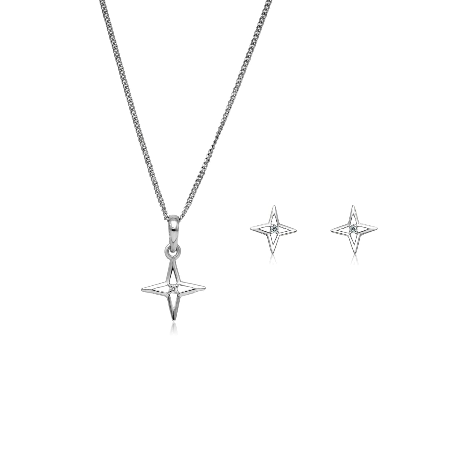 Polaris silver pendant set – handcrafted silver Pendant Sets