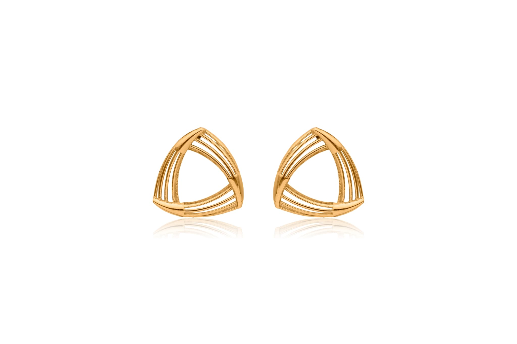 Gold gilded harp pendant set – handcrafted gold Pendant Sets (alternate view)