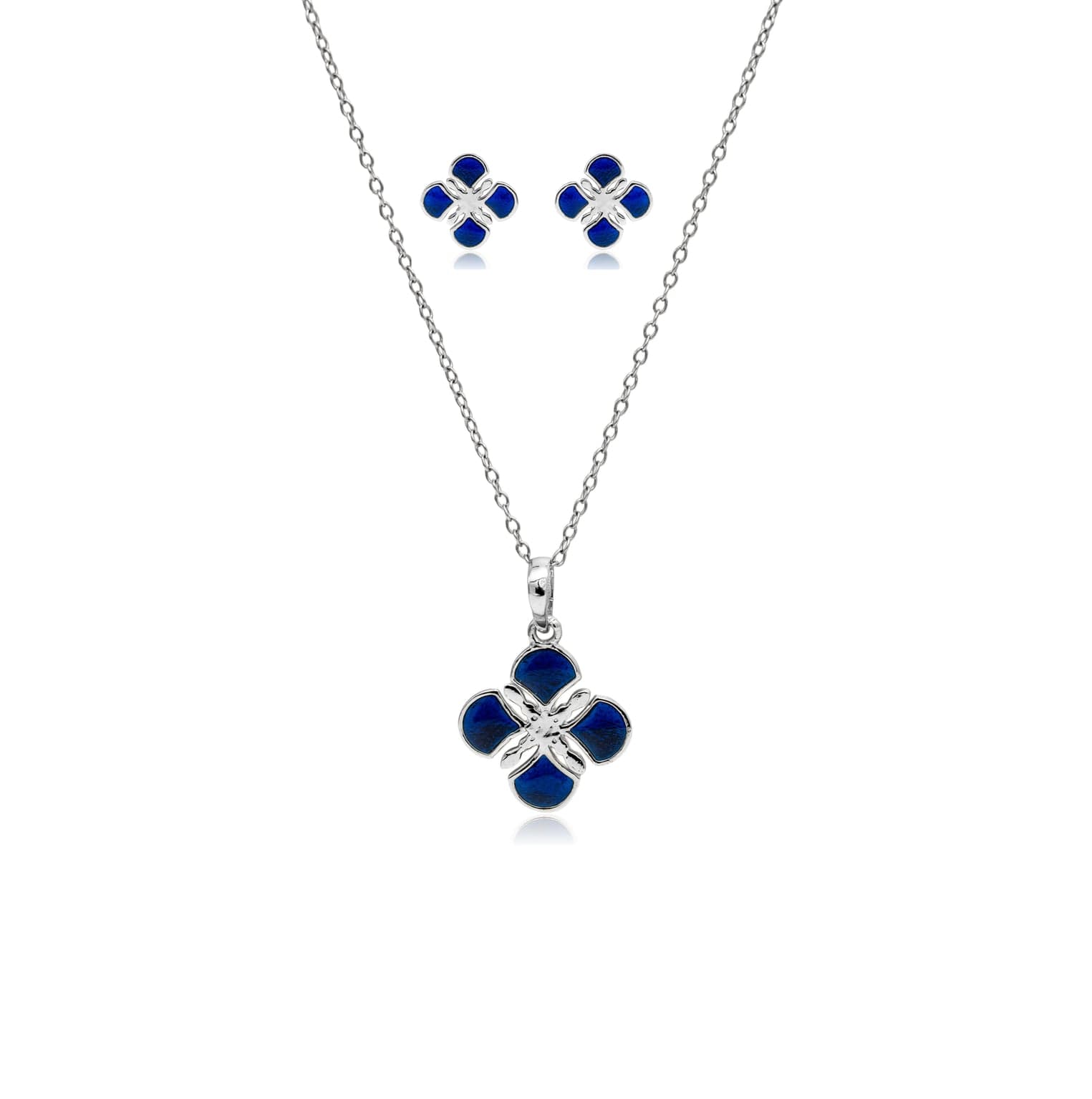 Midnight ivy silver pendant set – handcrafted silver Pendant Sets