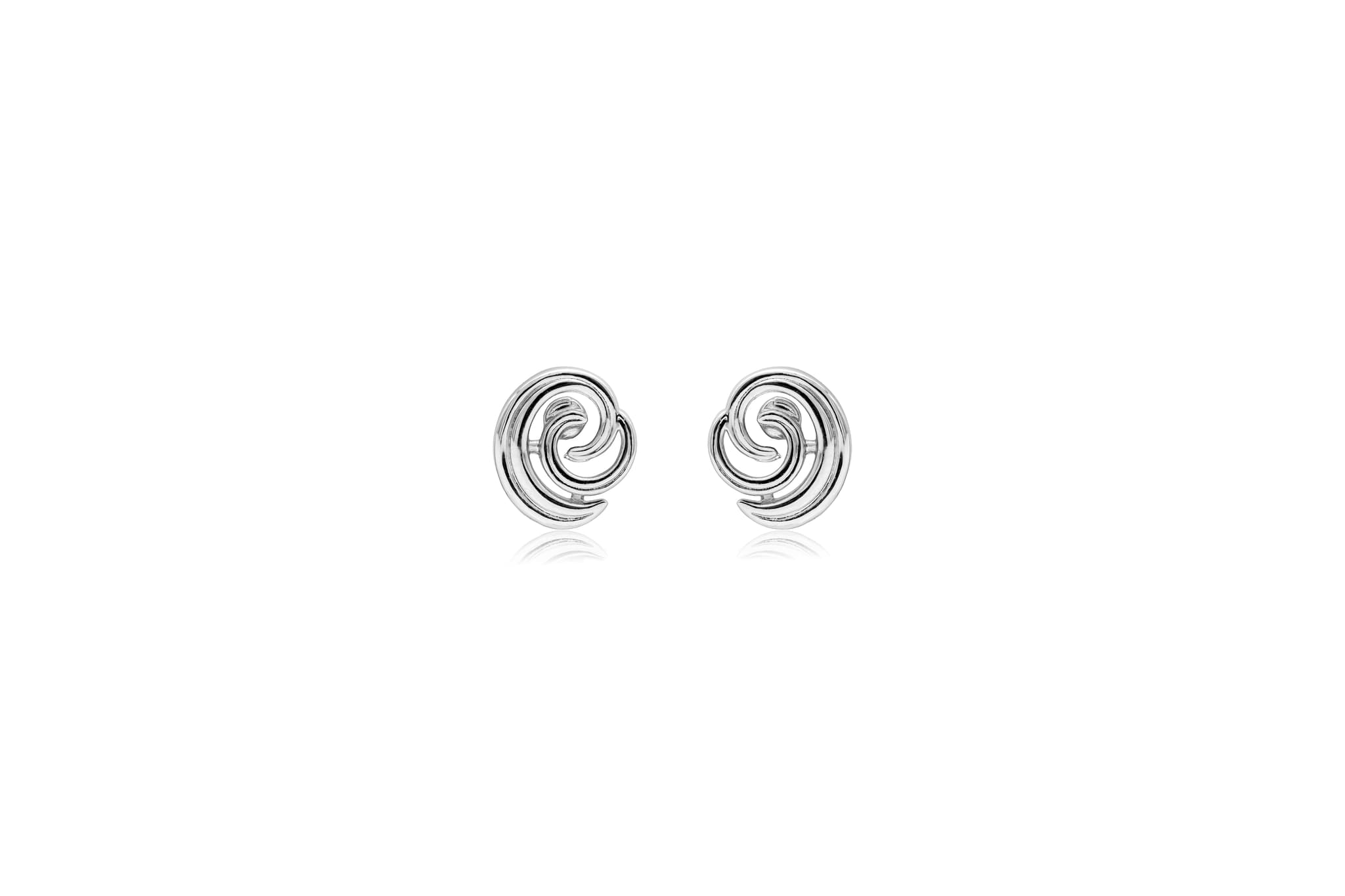 Tidal swirl silver pendant set – handcrafted silver Pendant Sets (alternate view)
