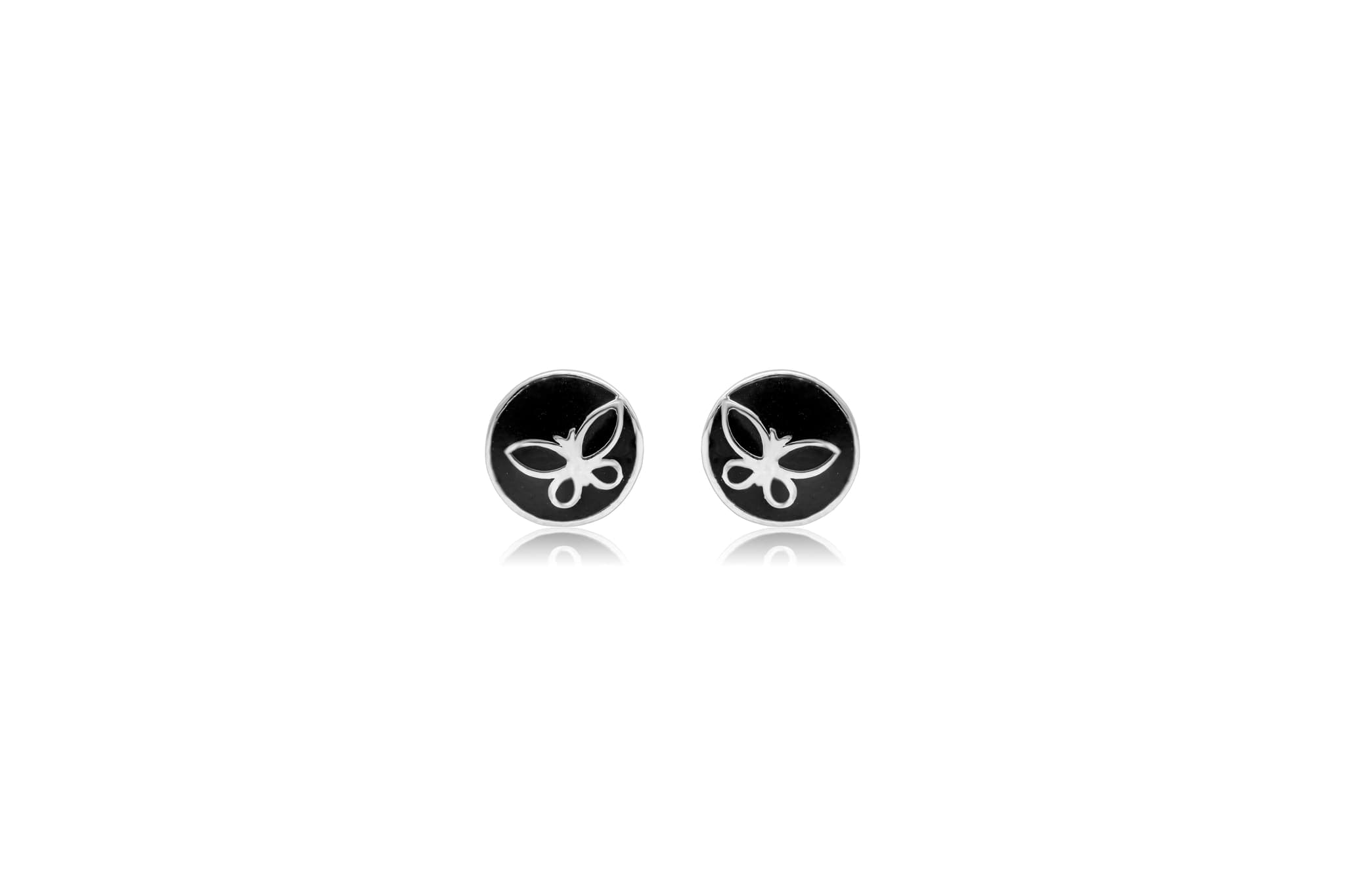 Monochrome silver pendant set – handcrafted silver Pendant Sets (alternate view)