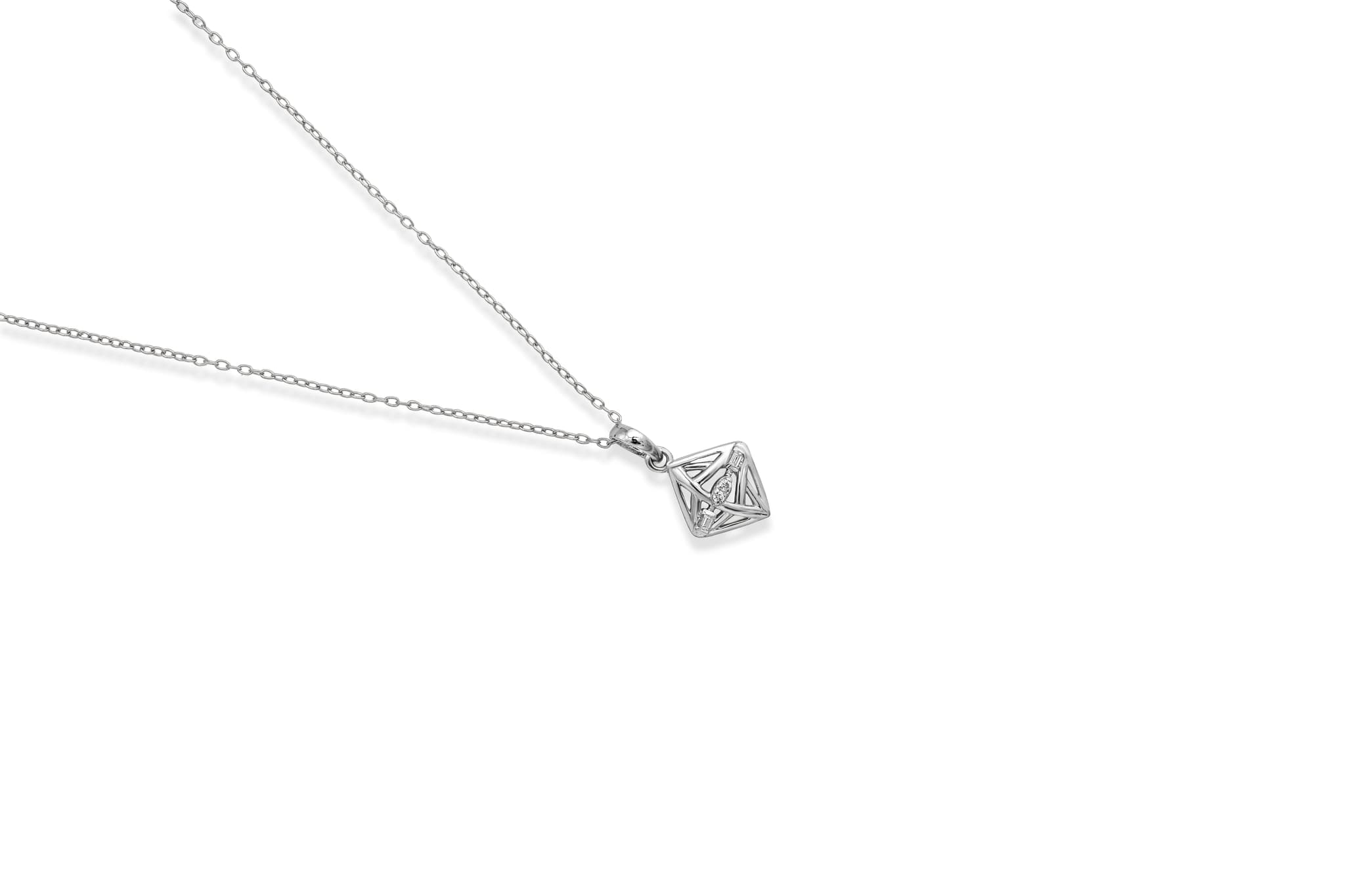 Sterling silver citadel pendant set – handcrafted silver Pendant Sets (alternate view)