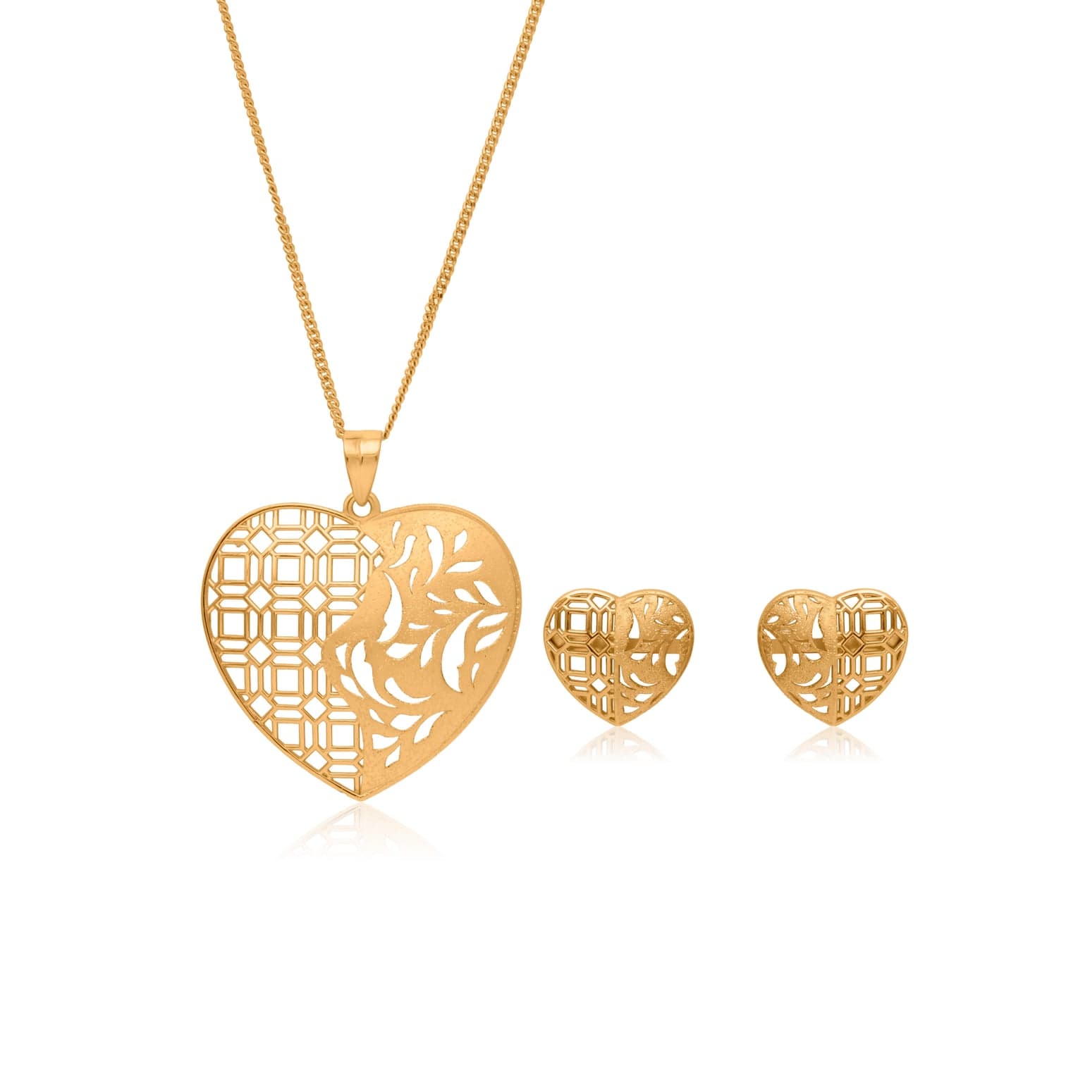 Wildwood heart silver pendant set – handcrafted silver Pendant Sets