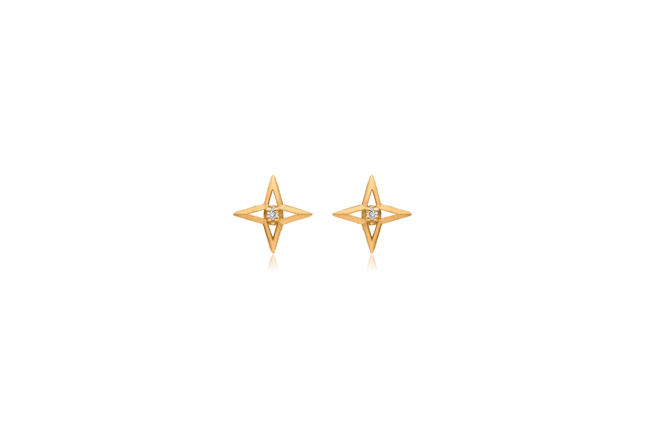 Diamond northstar pendant set – handcrafted gold Pendant Sets (alternate view)