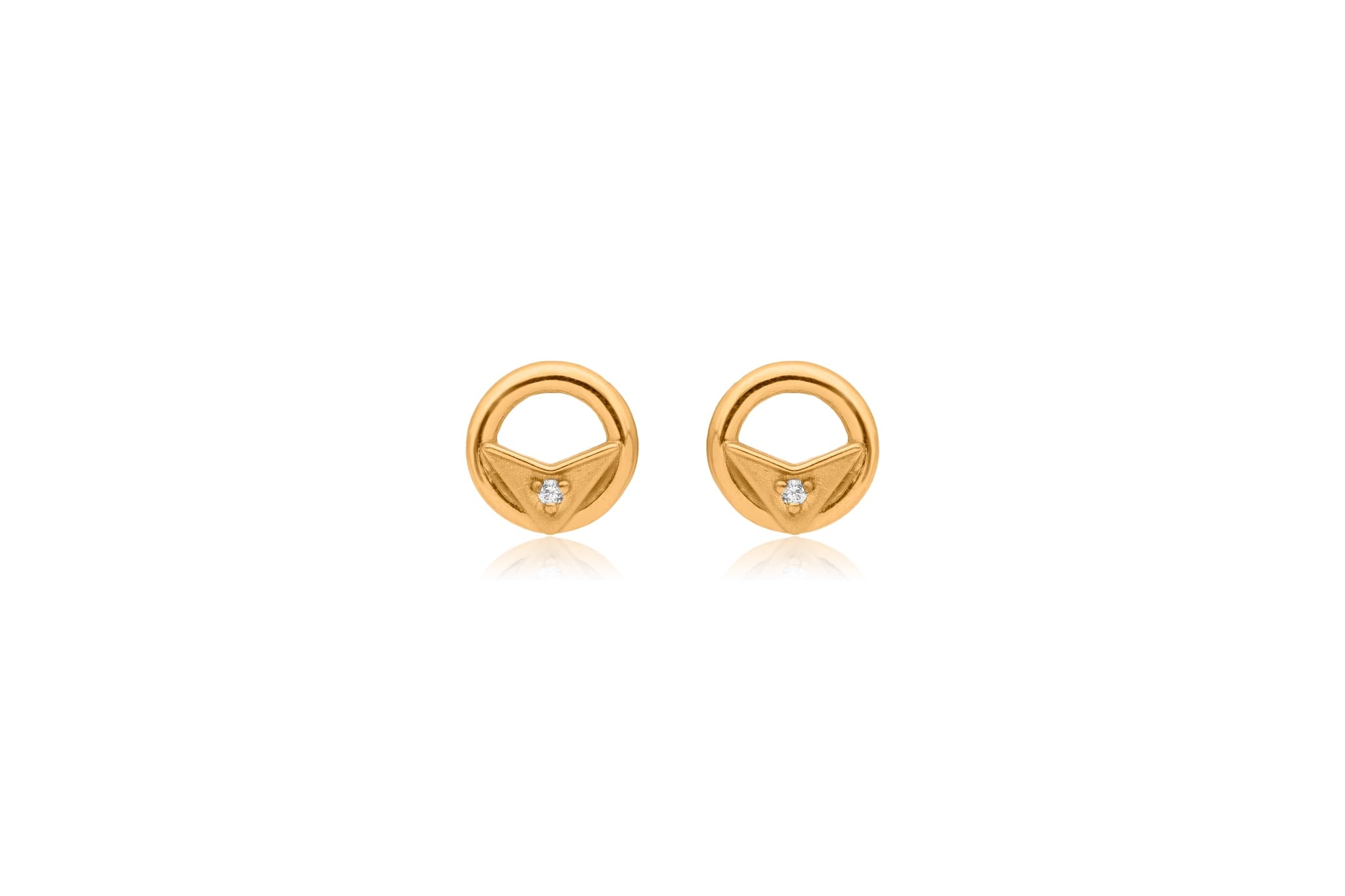 Vertex glow diamond pendant set – handcrafted gold Pendant Sets (alternate view)