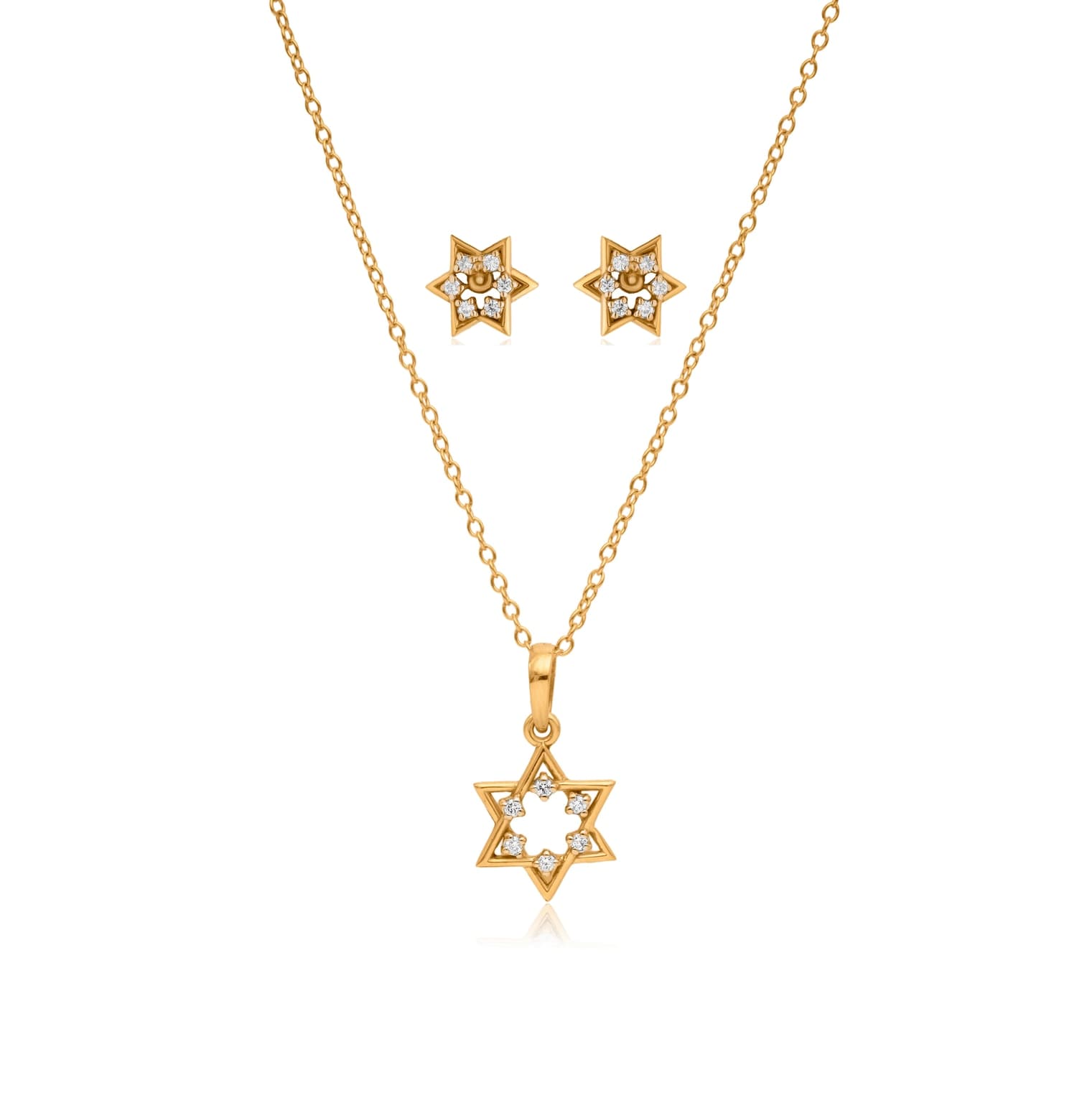 Cosmic harmony diamond pendant set – handcrafted gold Pendant Sets