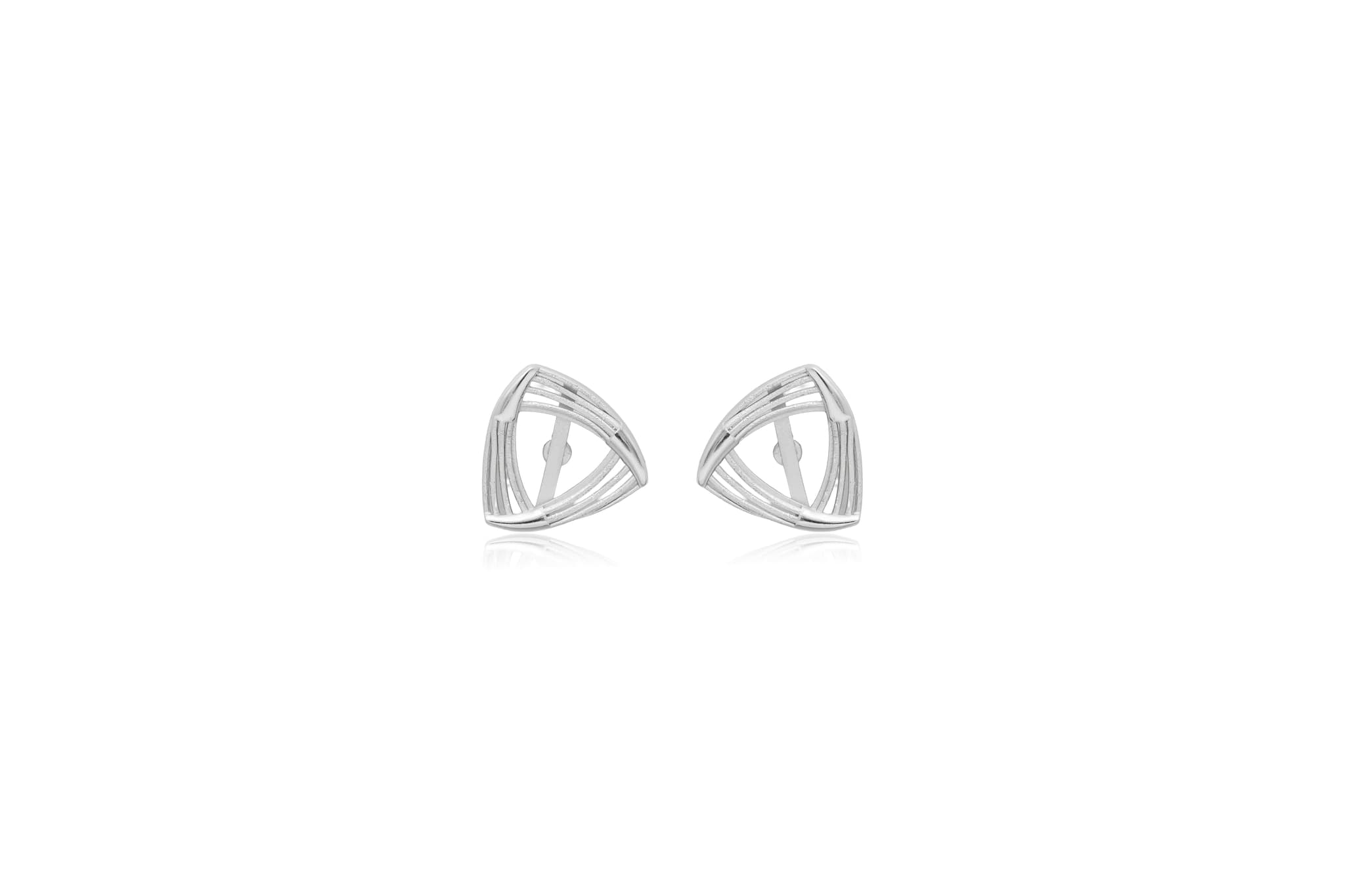 Linear loom silver pendant – handcrafted silver Pendant Sets (alternate view)